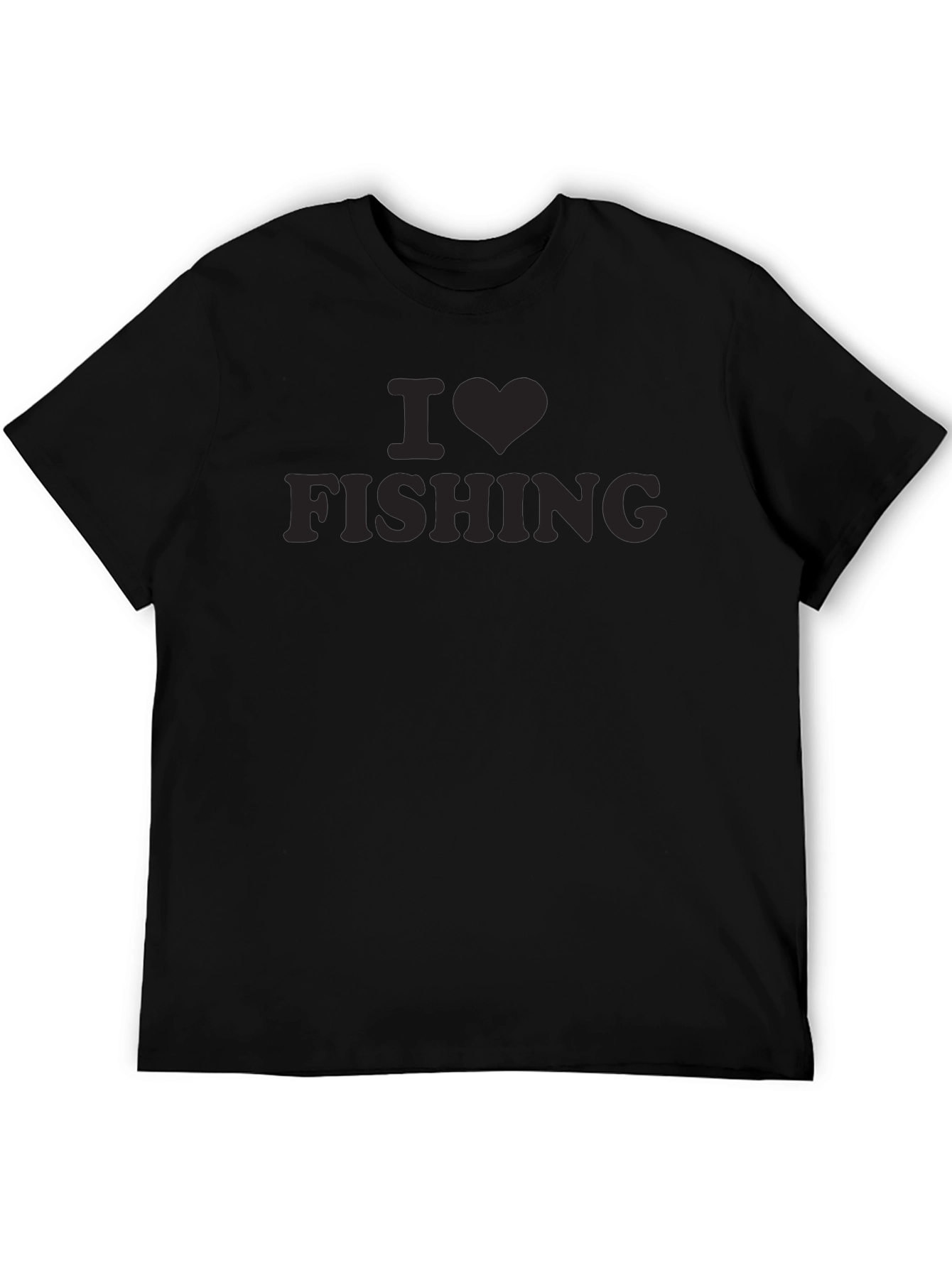 I Love Fishing Black T-Shirt