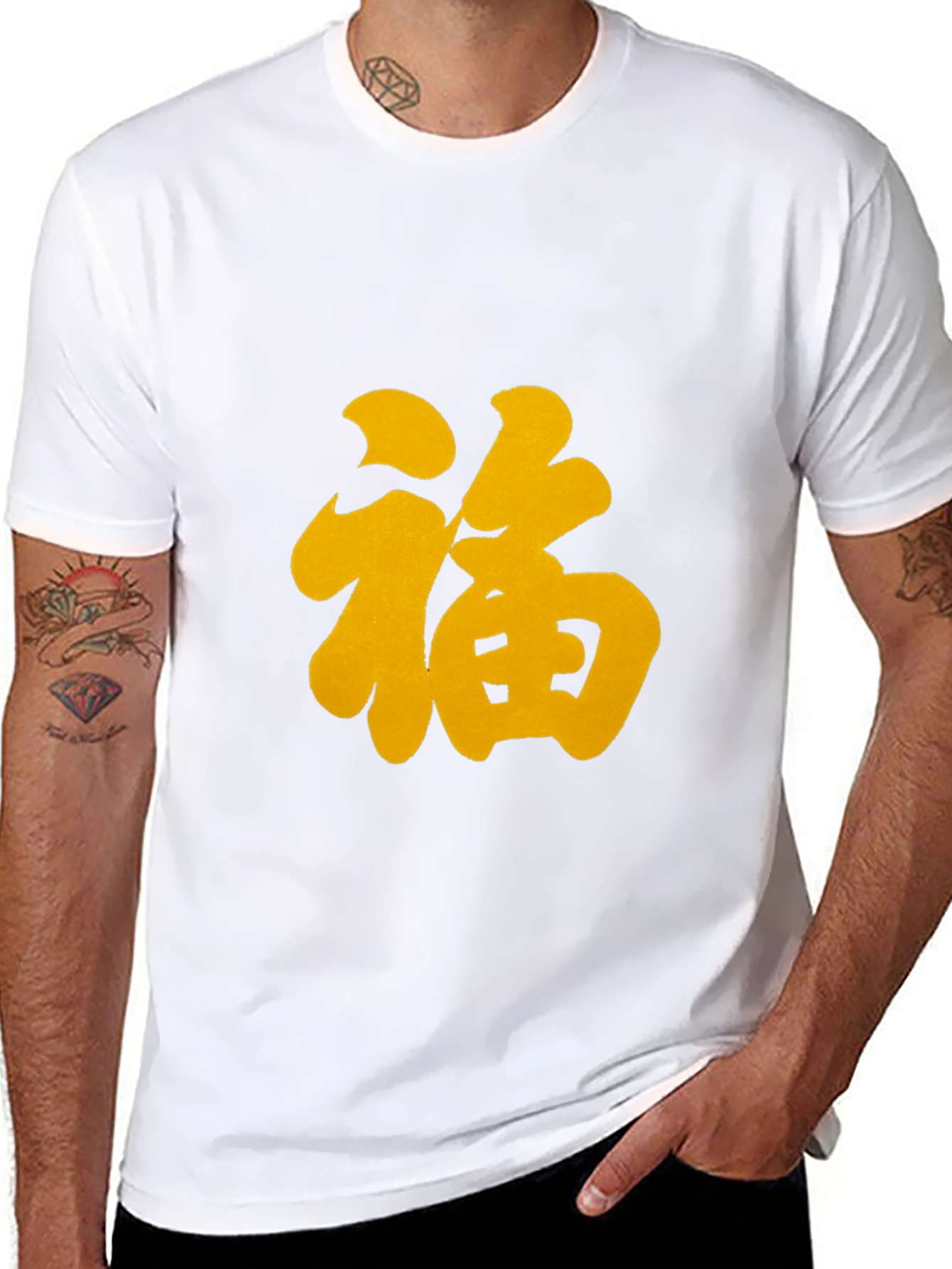 Lucky Symbol Graphic Black Tee