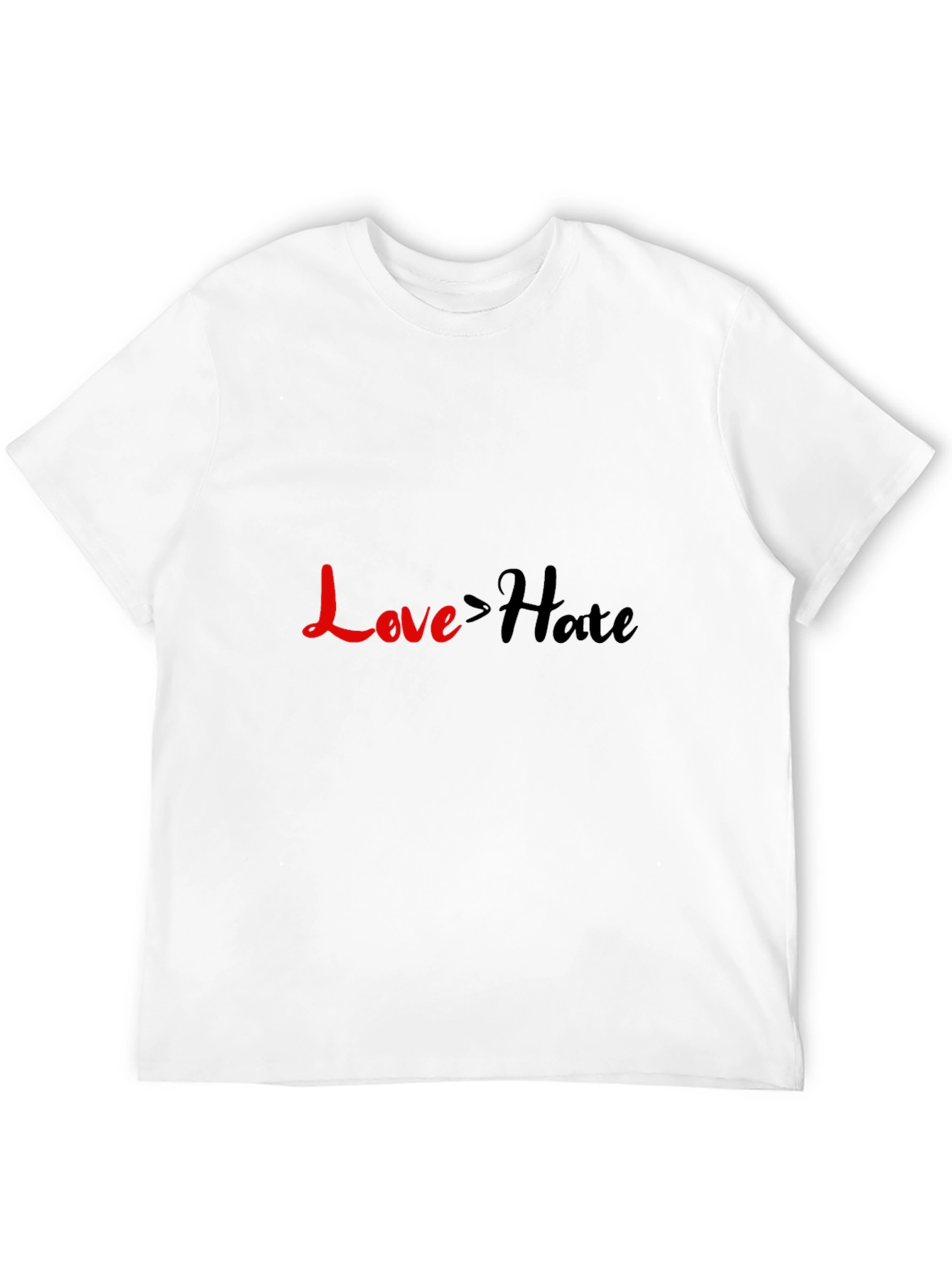 Love > Hate Graphic Tee - Black Casual T-Shirt