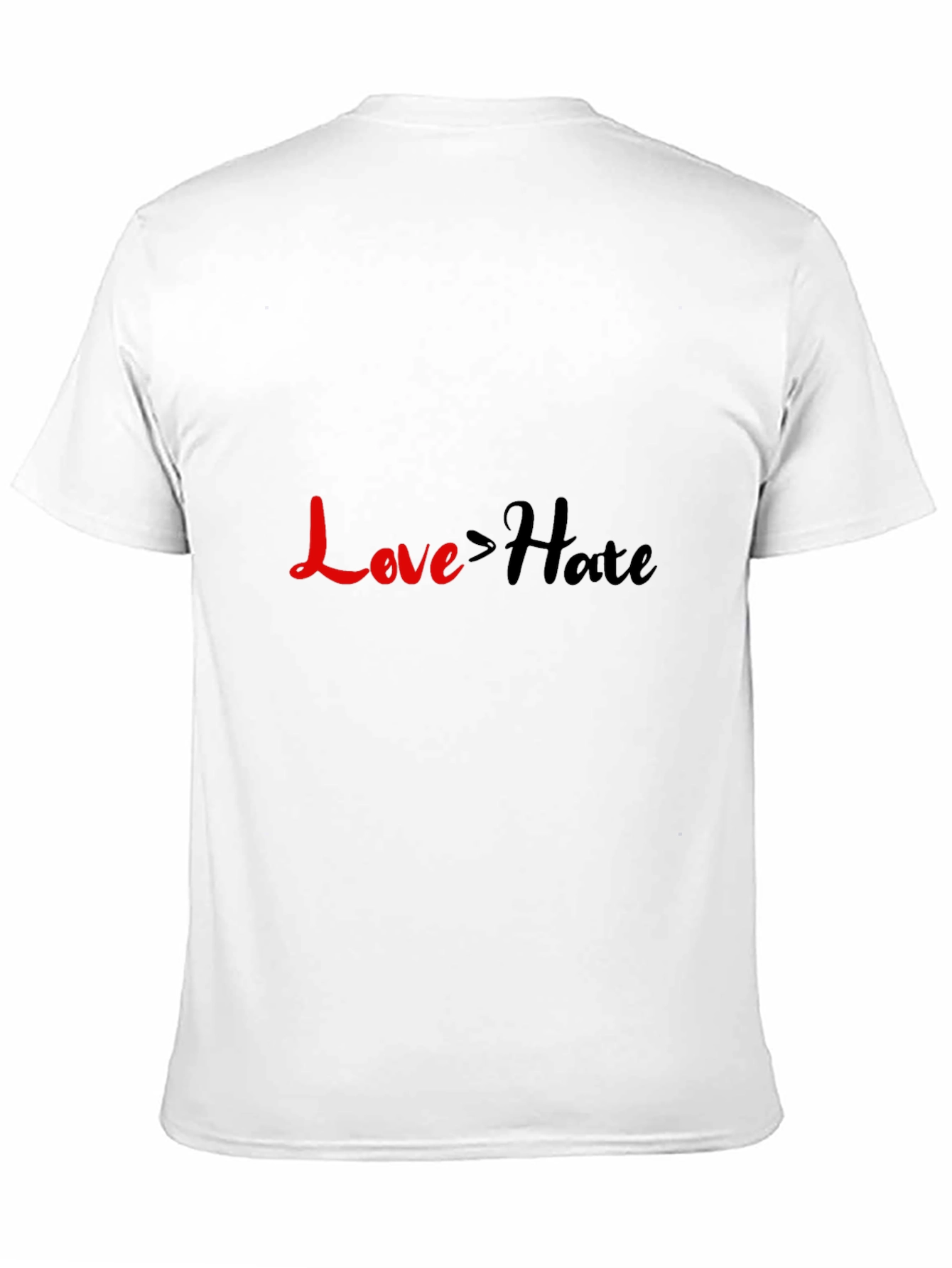 Love > Hate Graphic Tee - Black Casual T-Shirt
