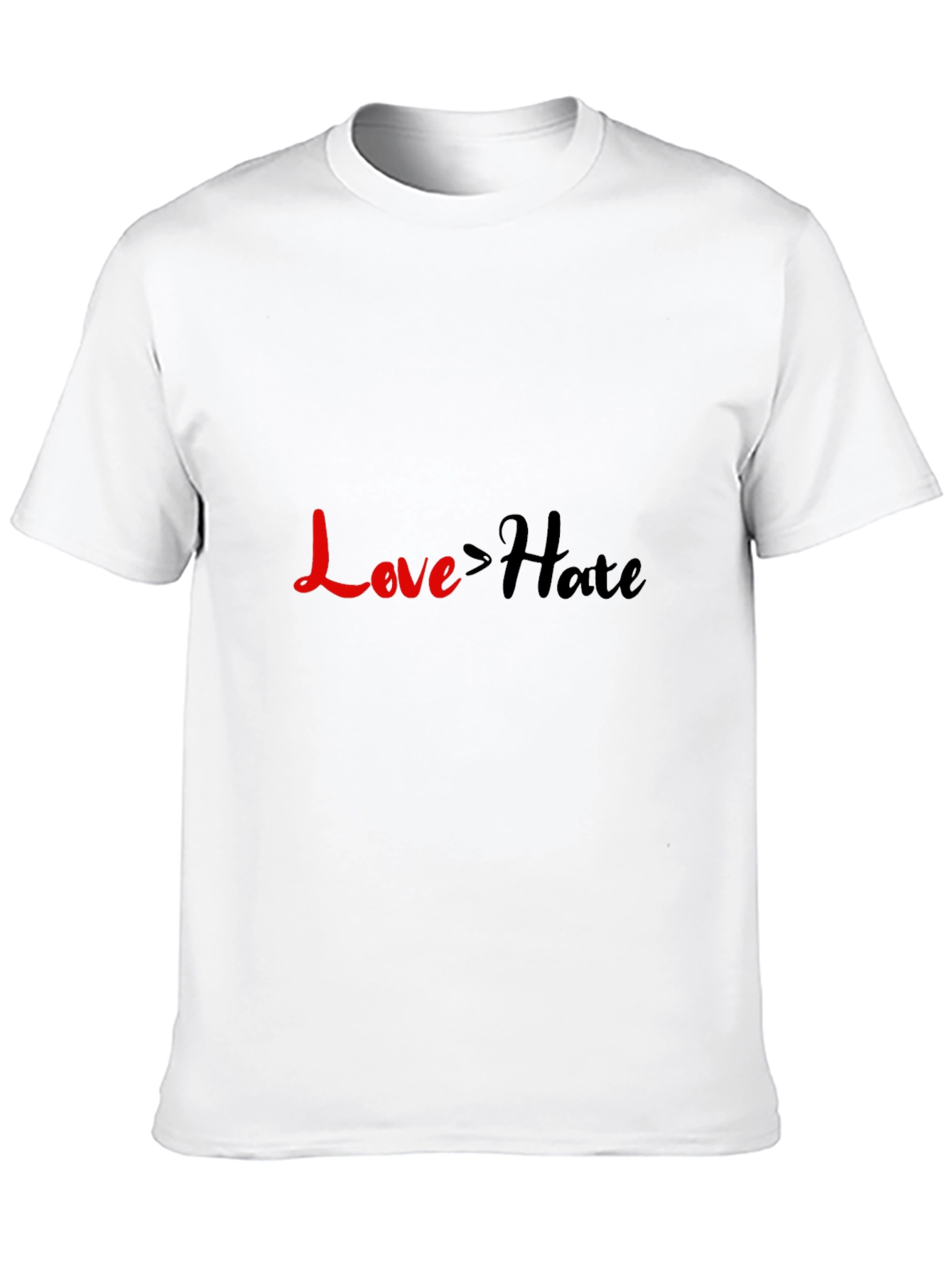 Love > Hate Graphic Tee - Black Casual T-Shirt