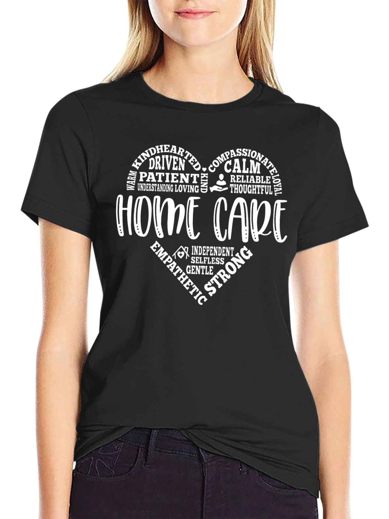 Home Care Heart Tee - Compassionate Caregiver Shirt