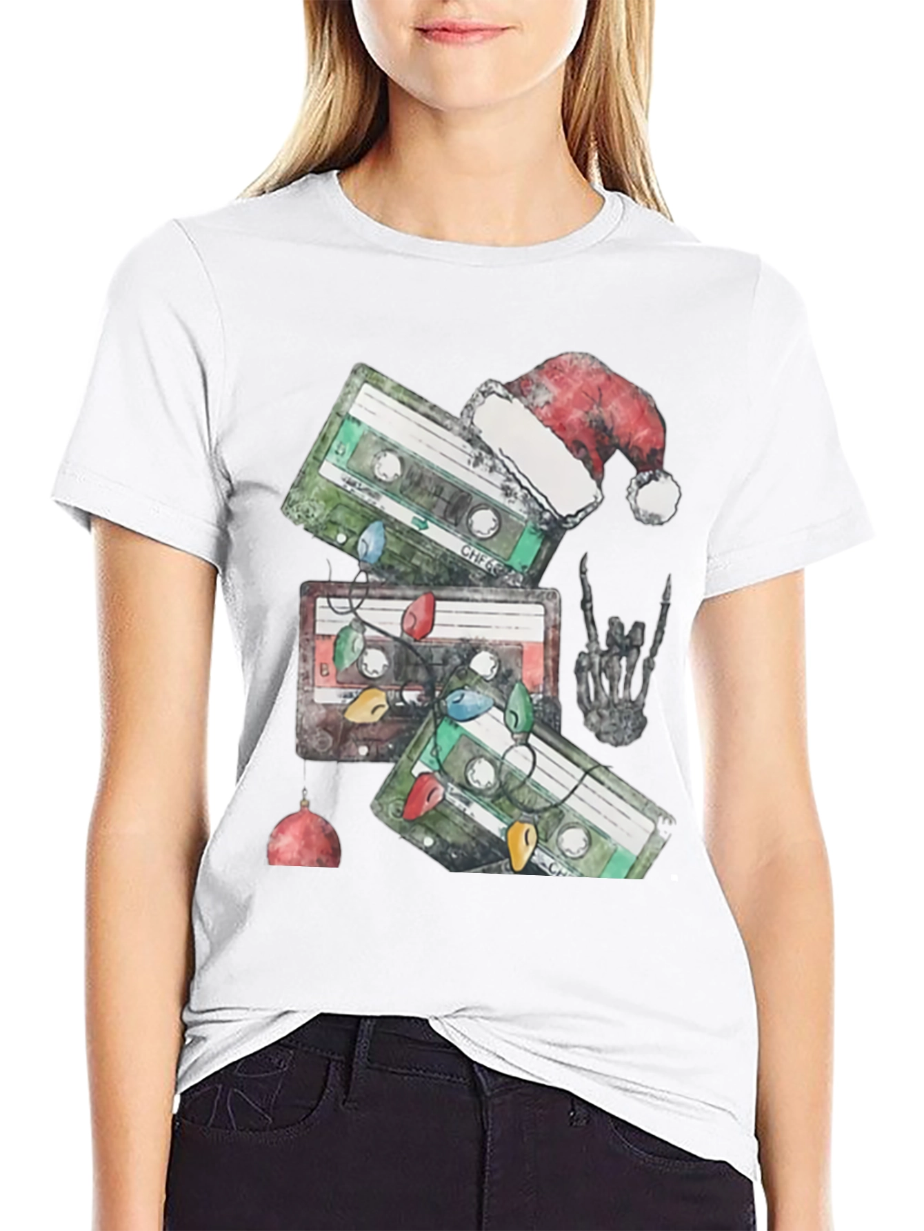 Retro Cassette Christmas Graphic Tee