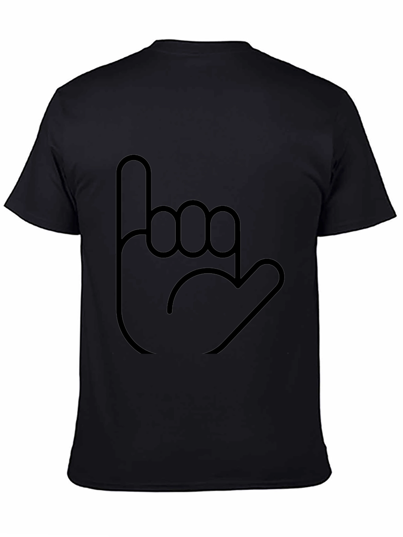 Hang Loose Graphic Tee - Casual Black T-Shirt