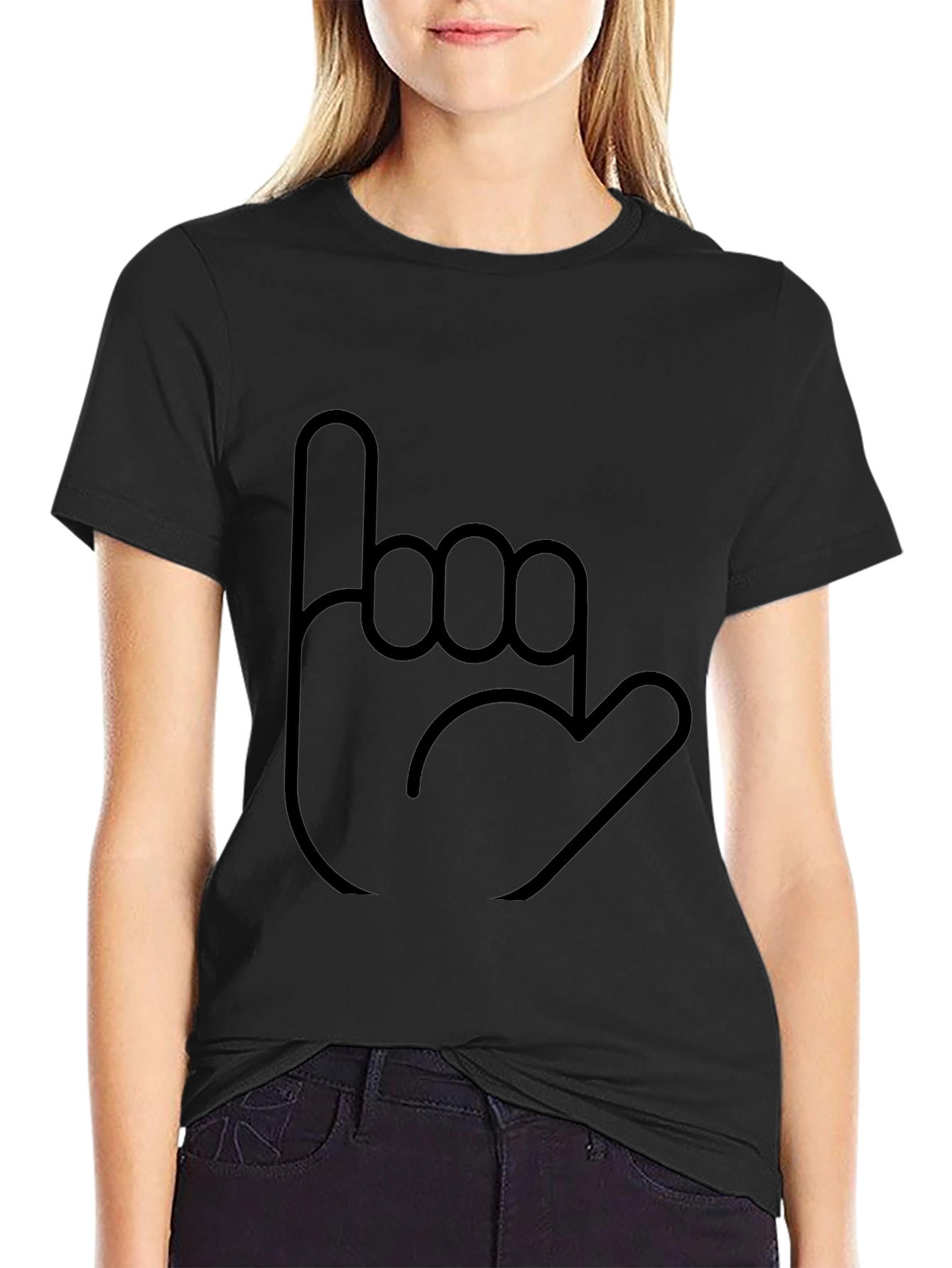 Hang Loose Graphic Tee - Casual Black T-Shirt