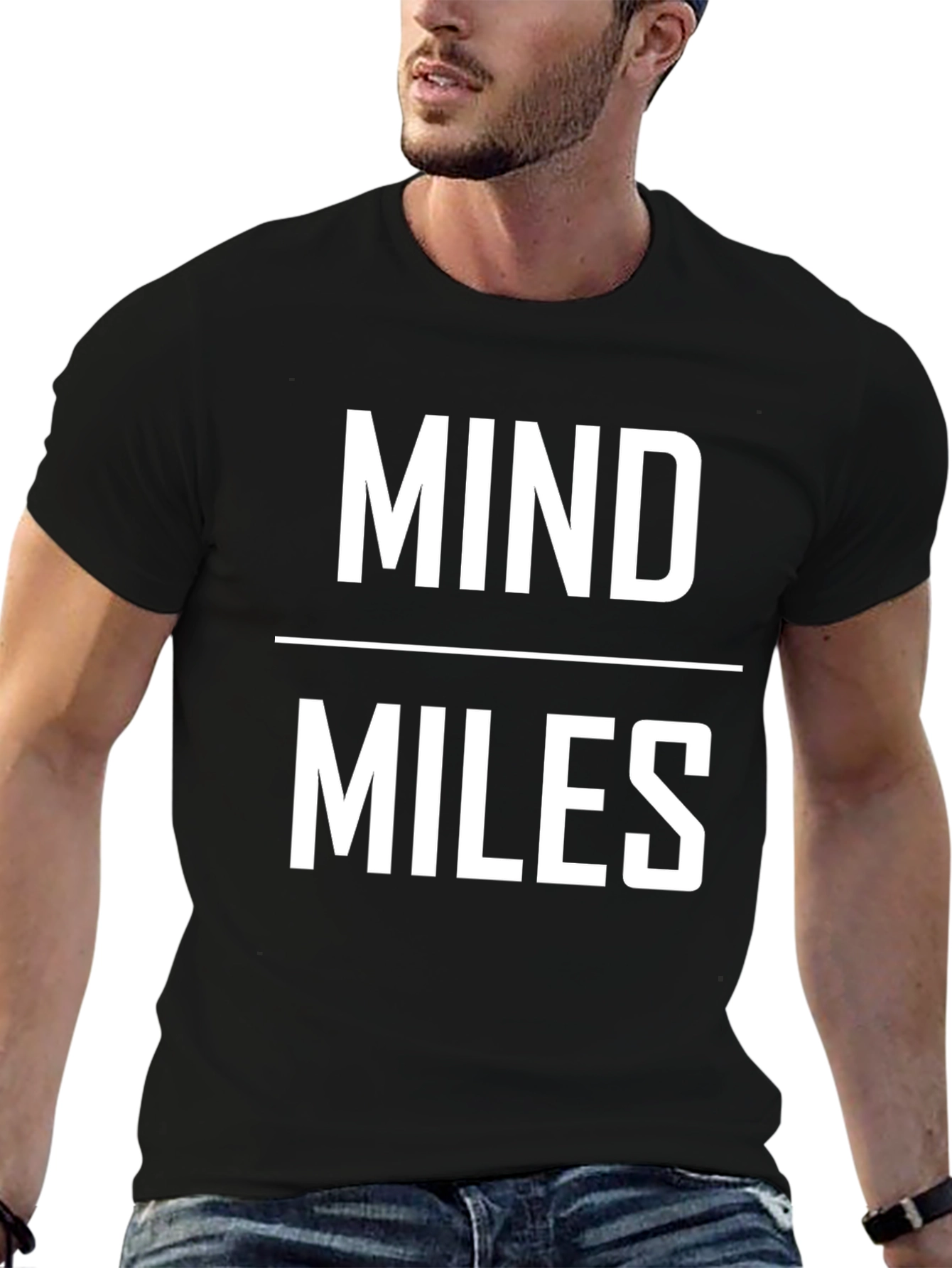 Mind Over Miles Graphic T-Shirt - Black