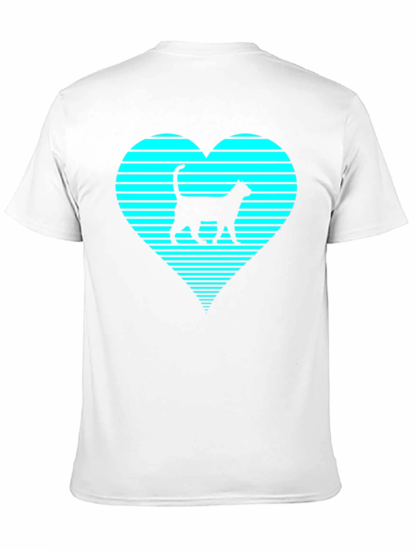 Cat Heart T-Shirt - Modern Graphic Tee