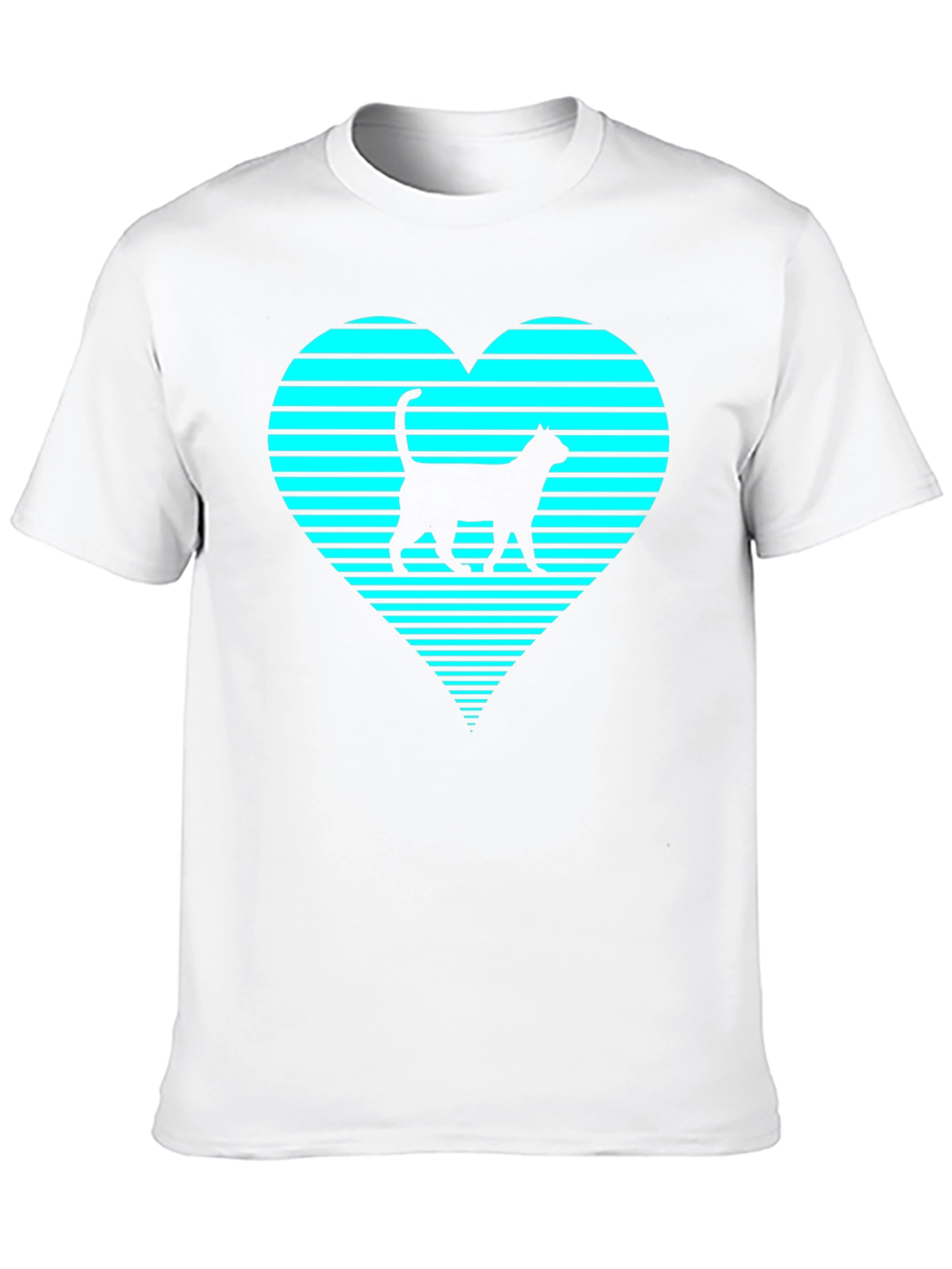 Cat Heart T-Shirt - Modern Graphic Tee