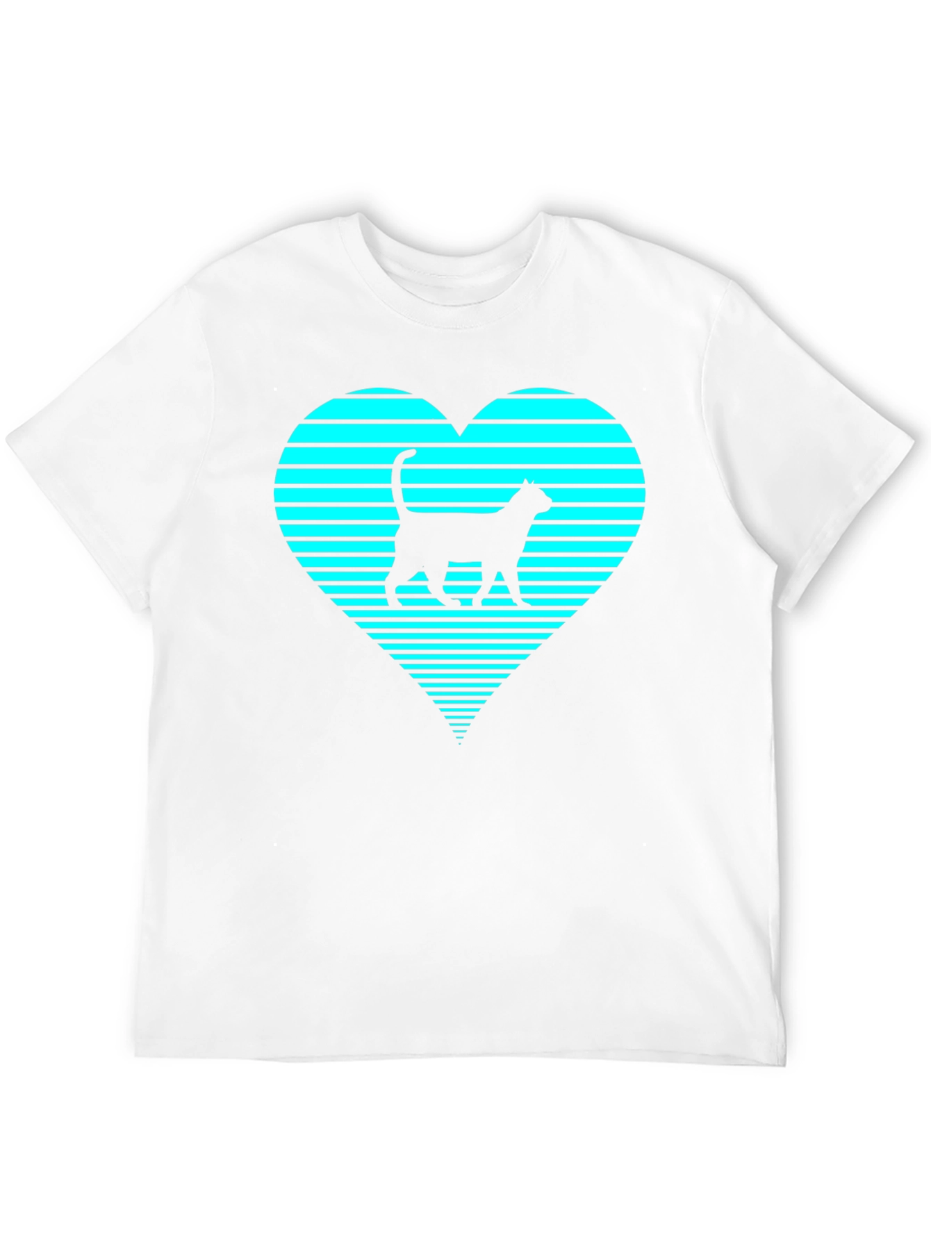 Cat Heart T-Shirt - Modern Graphic Tee
