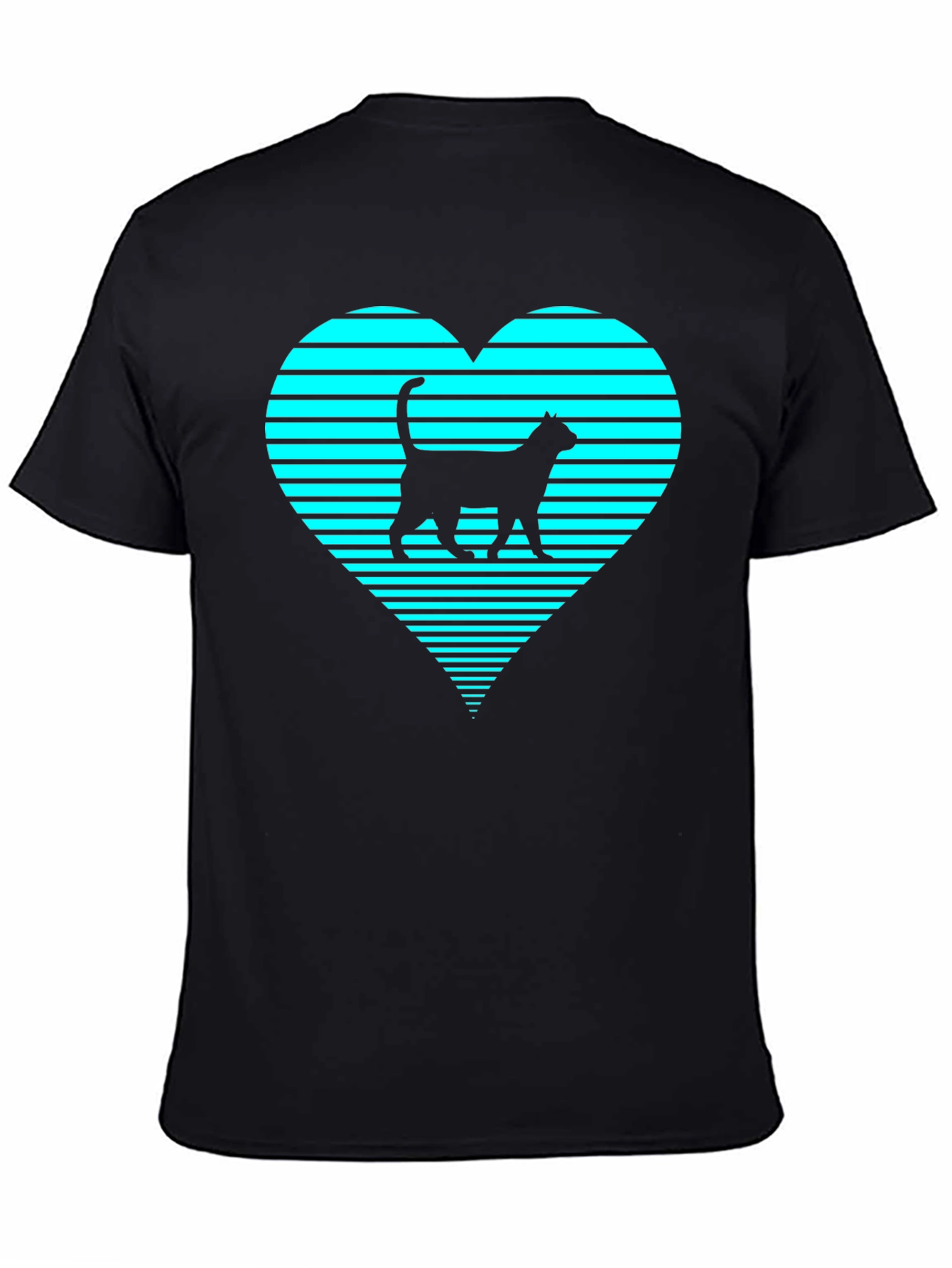 Cat Heart T-Shirt - Modern Graphic Tee