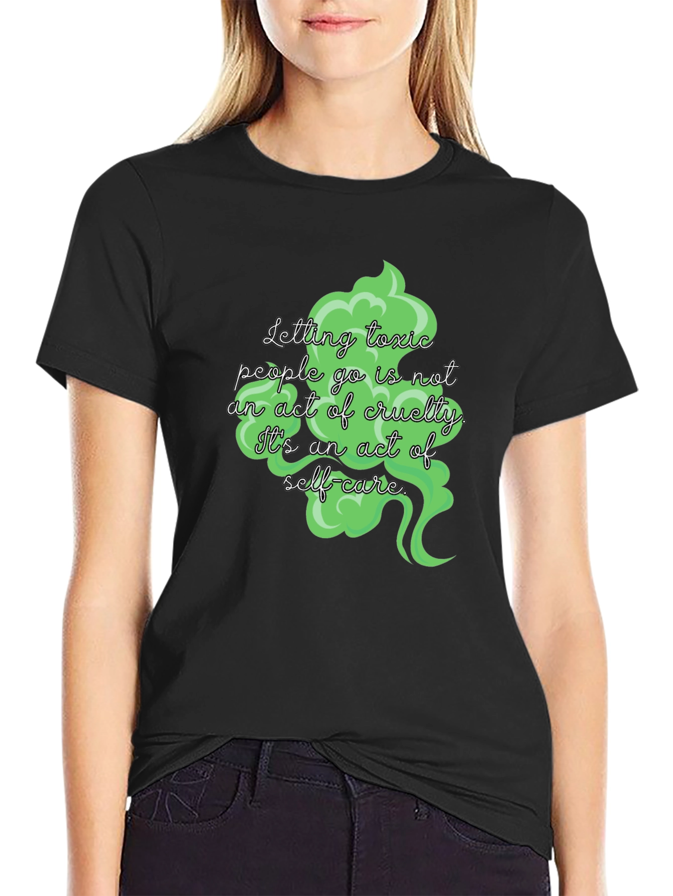 Toxic People Self-Care Black T-Shirt