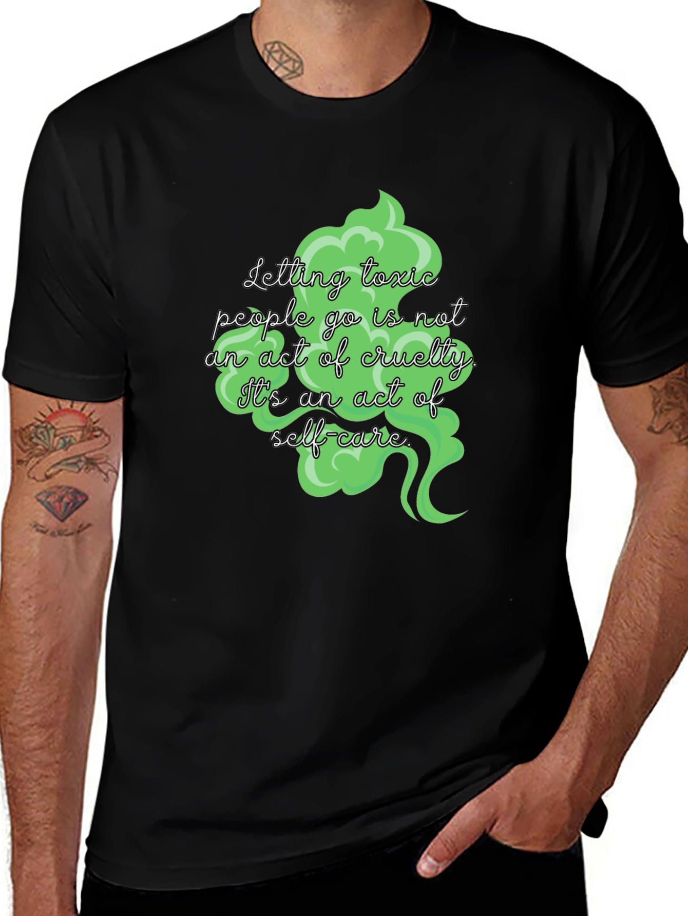 Toxic People Self-Care Black T-Shirt