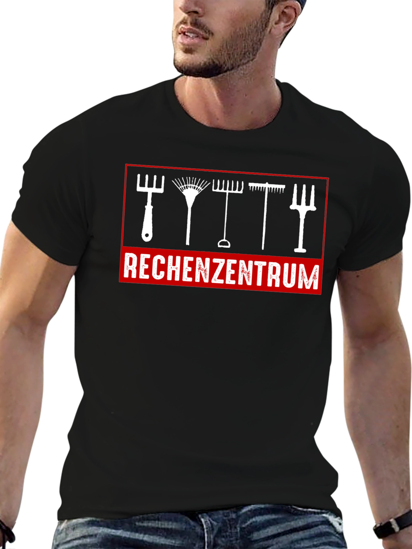 Gardening Tools Graphic Tee - Rechenzentrum Print T-Shirt