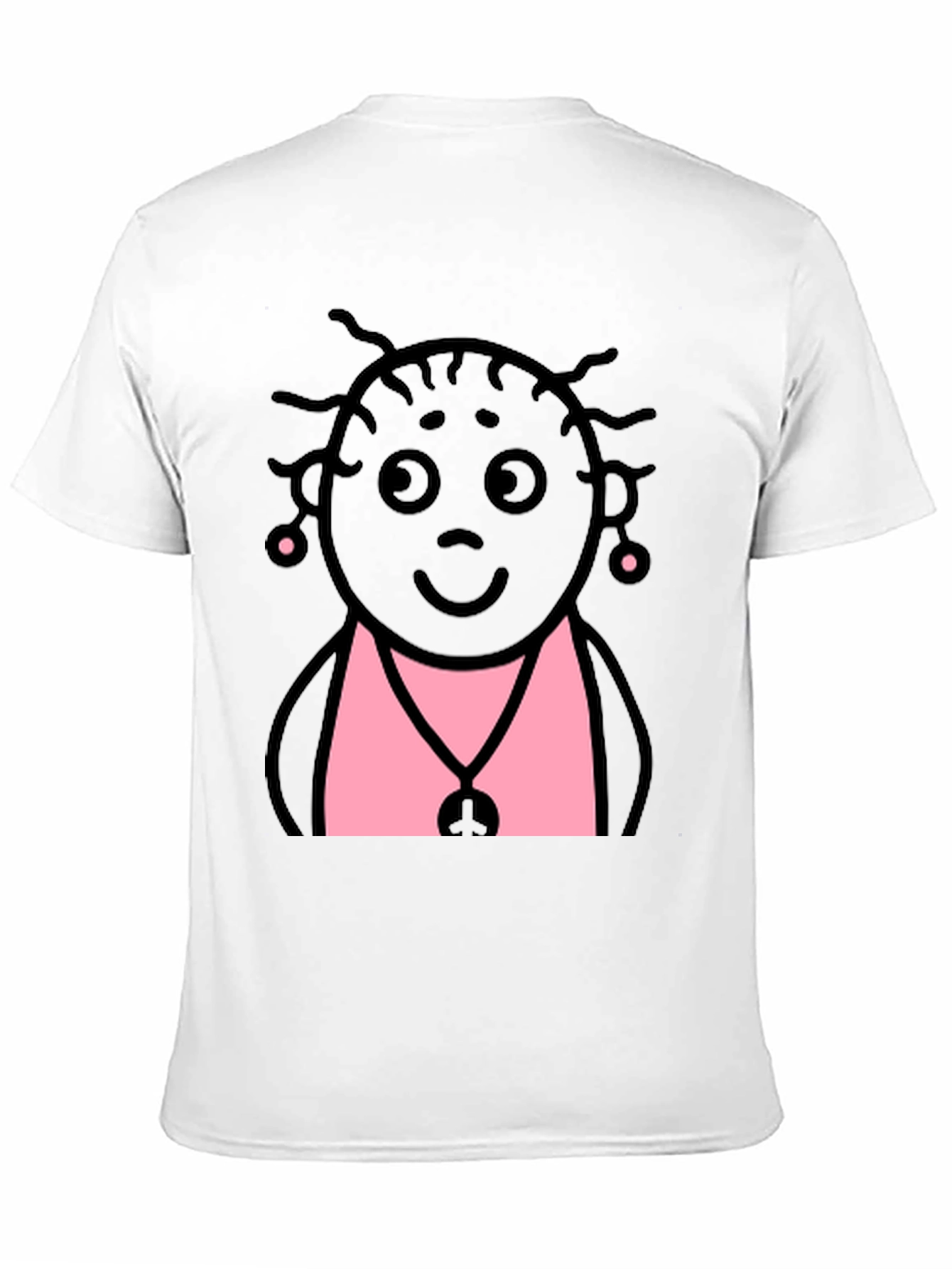 Fun Cartoon Graphic Print Black T-Shirt