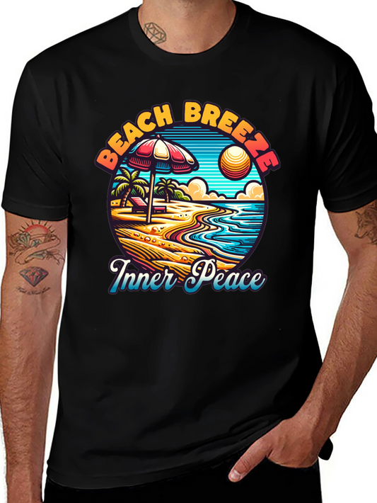 Beach Breeze Inner Peace Black T-Shirt