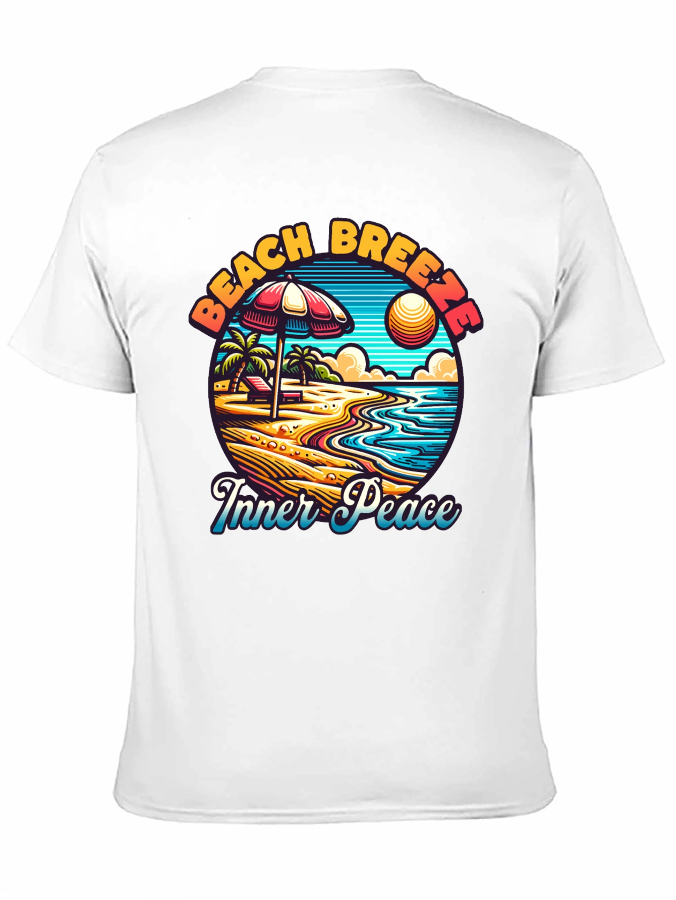 Beach Breeze Inner Peace Black T-Shirt