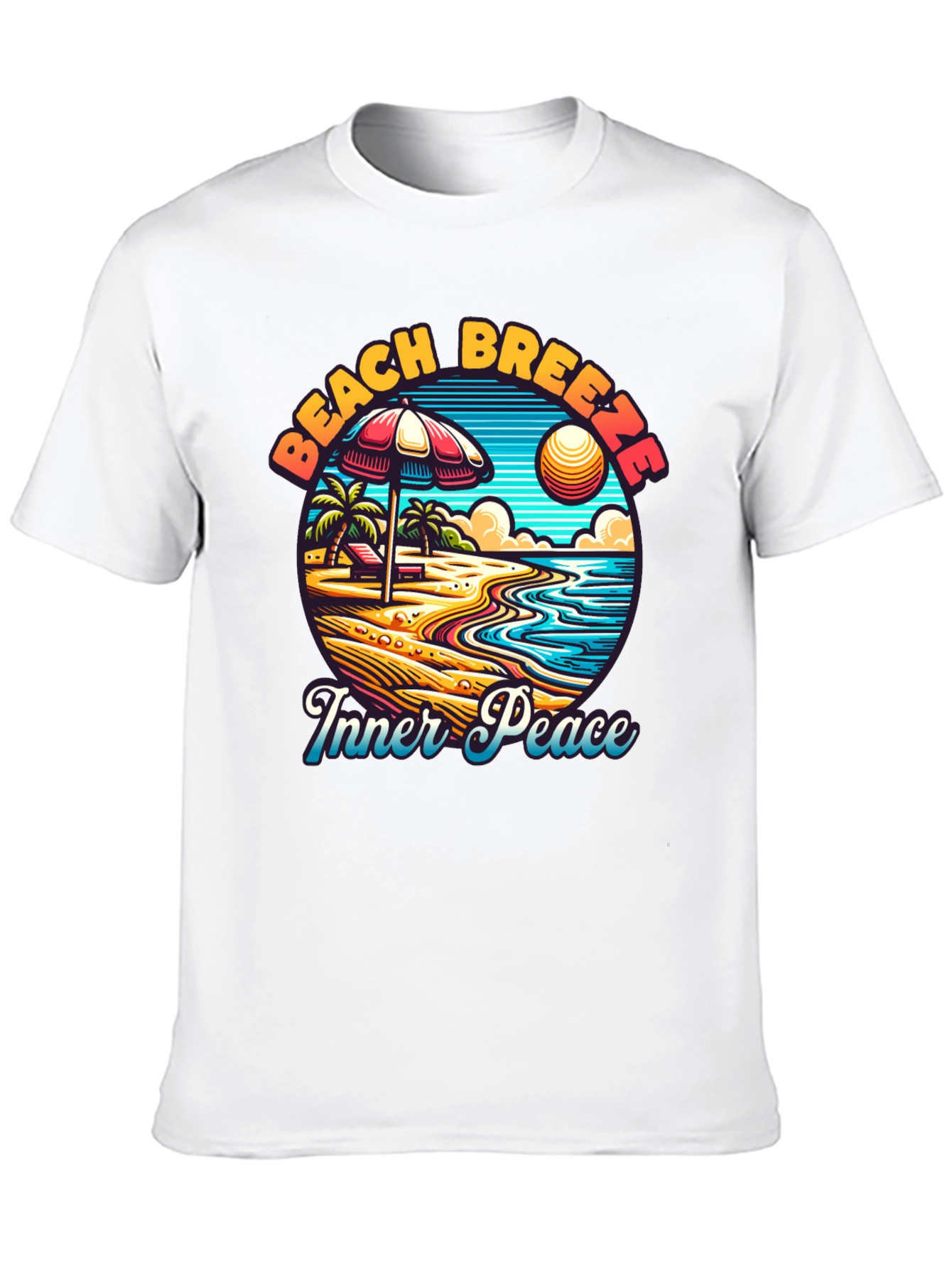 Beach Breeze Inner Peace Black T-Shirt