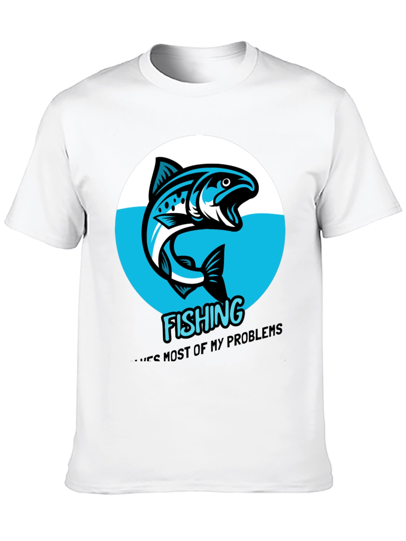 Fishing Solves Problems Graphic Tee