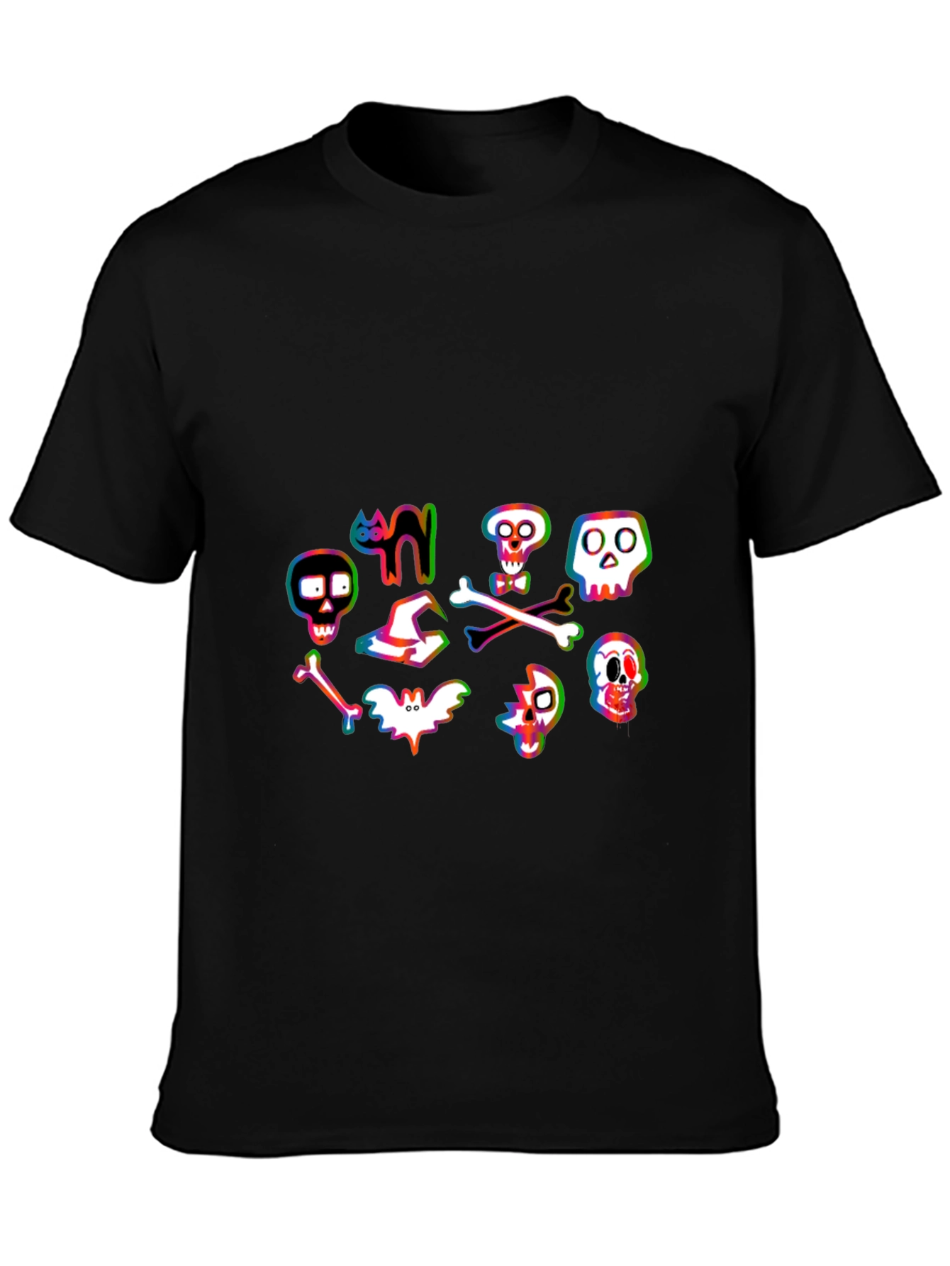Halloween Graphic Tee - Spooky Cartoon Design