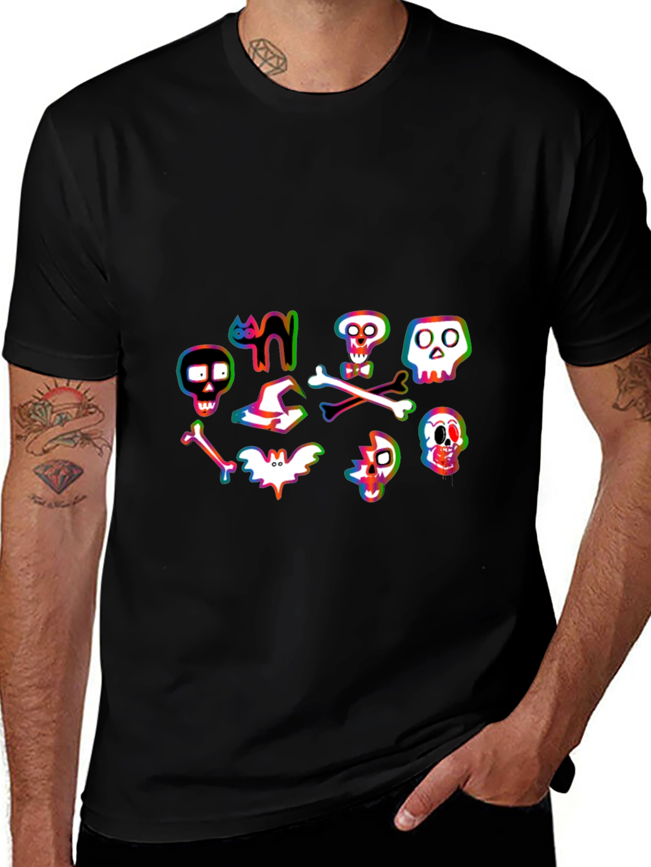 Halloween Graphic Tee - Spooky Cartoon Design