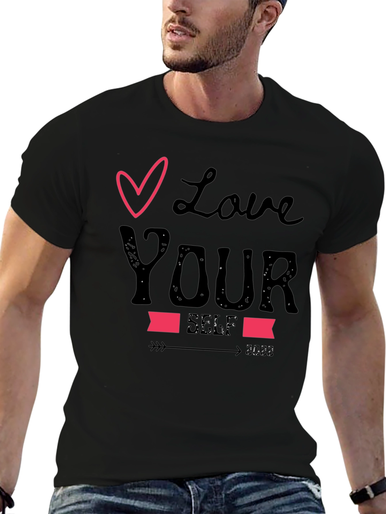 Love Your Self 2023 Black Graphic Tee
