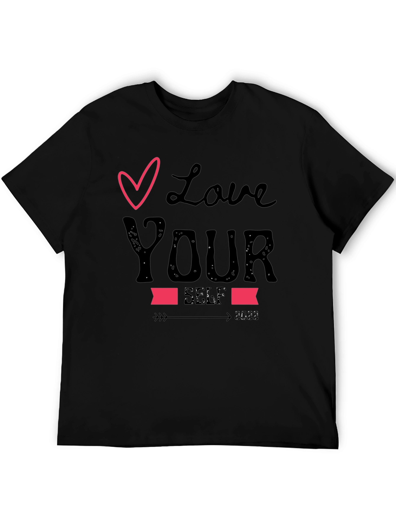 Love Your Self 2023 Black Graphic Tee