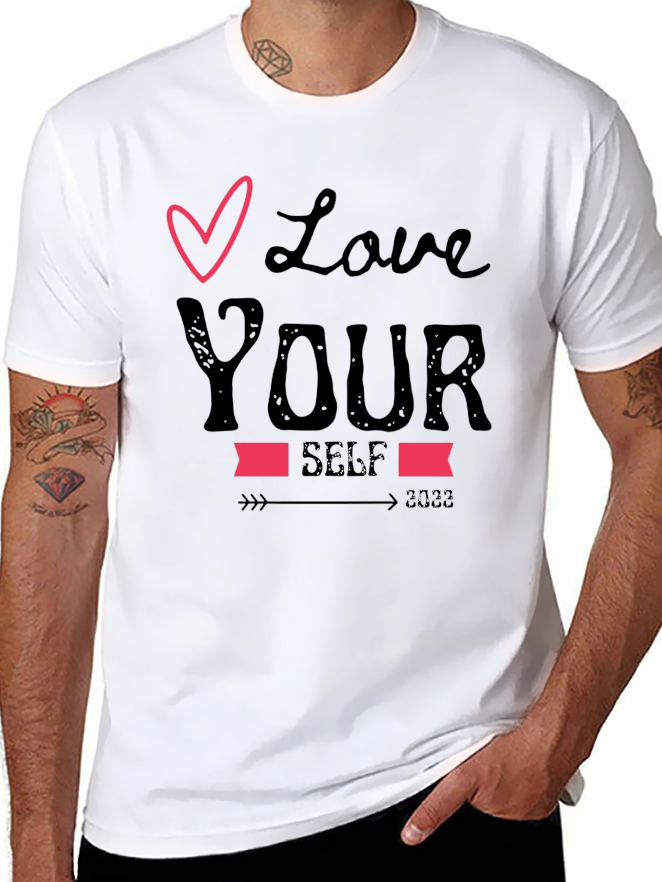 Love Your Self 2023 Black Graphic Tee