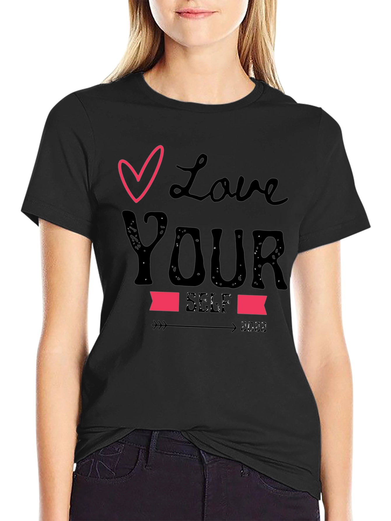 Love Your Self 2023 Black Graphic Tee