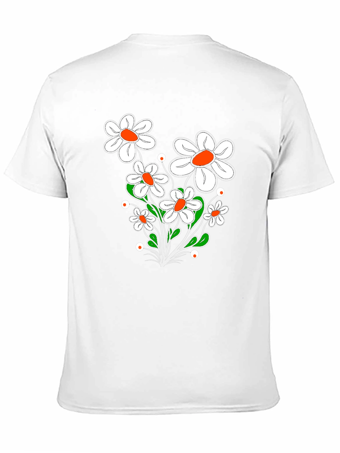 Floral Graphic Print Black T-Shirt