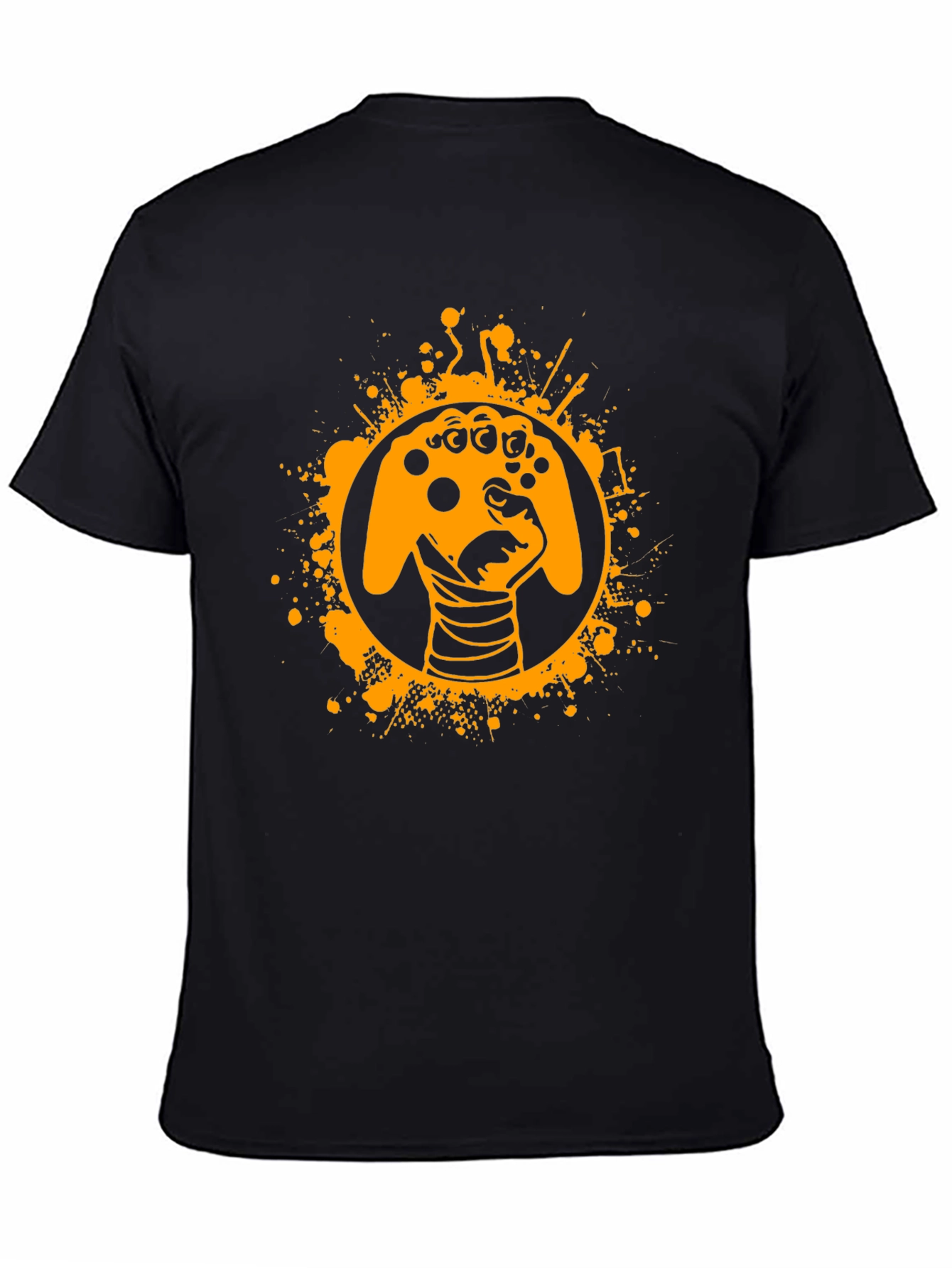 Gamer Fist Graphic Tee - Black Cotton Blend
