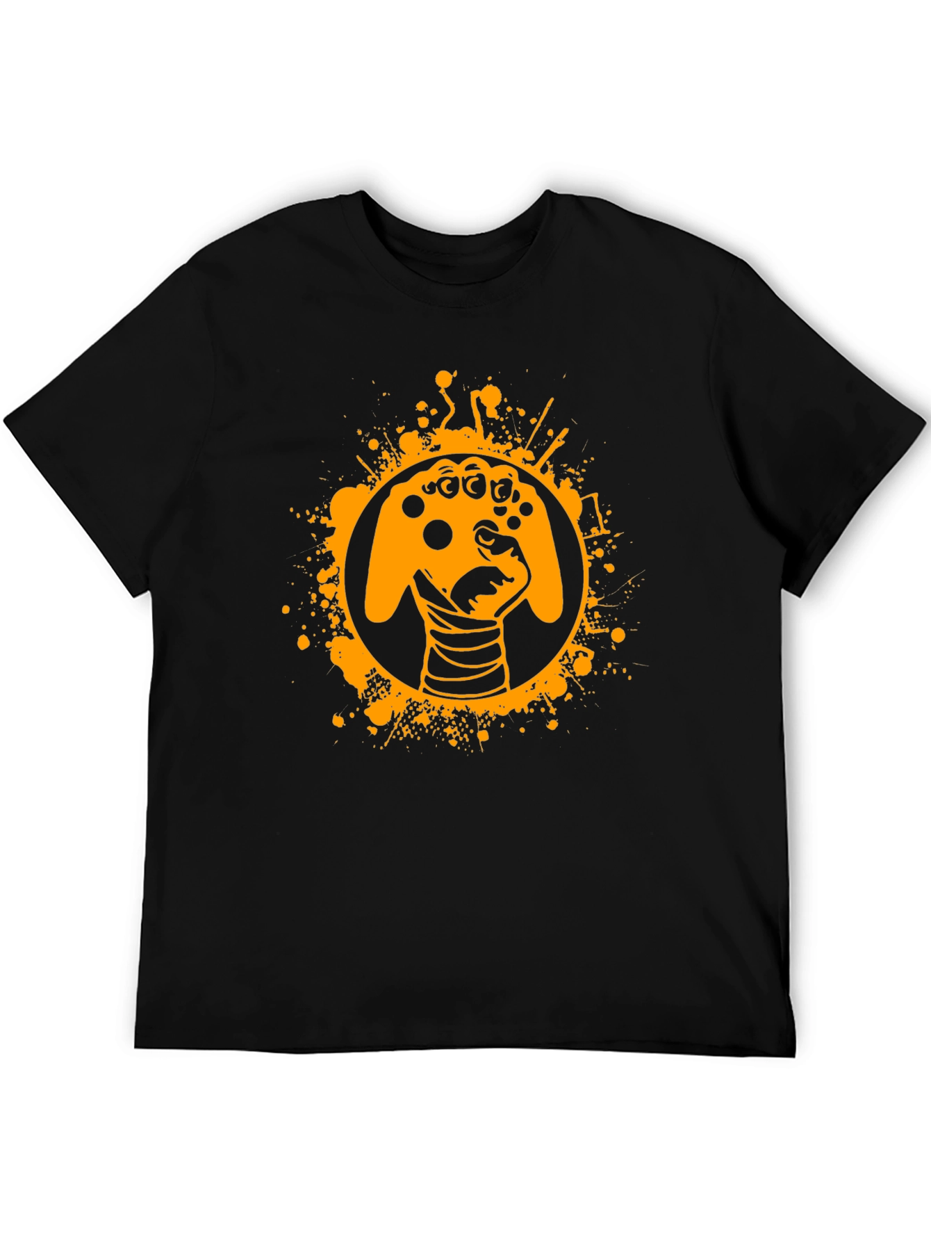 Gamer Fist Graphic Tee - Black Cotton Blend