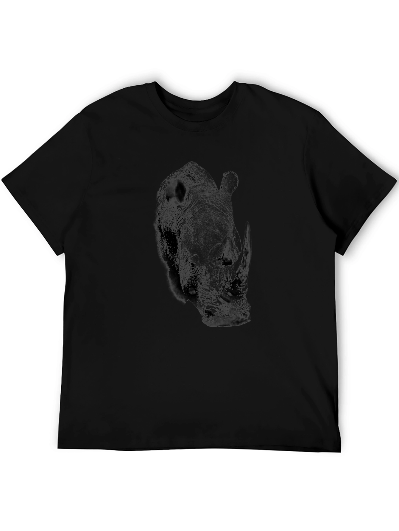 Black Rhino Graphic Tee - Unique Animal Design