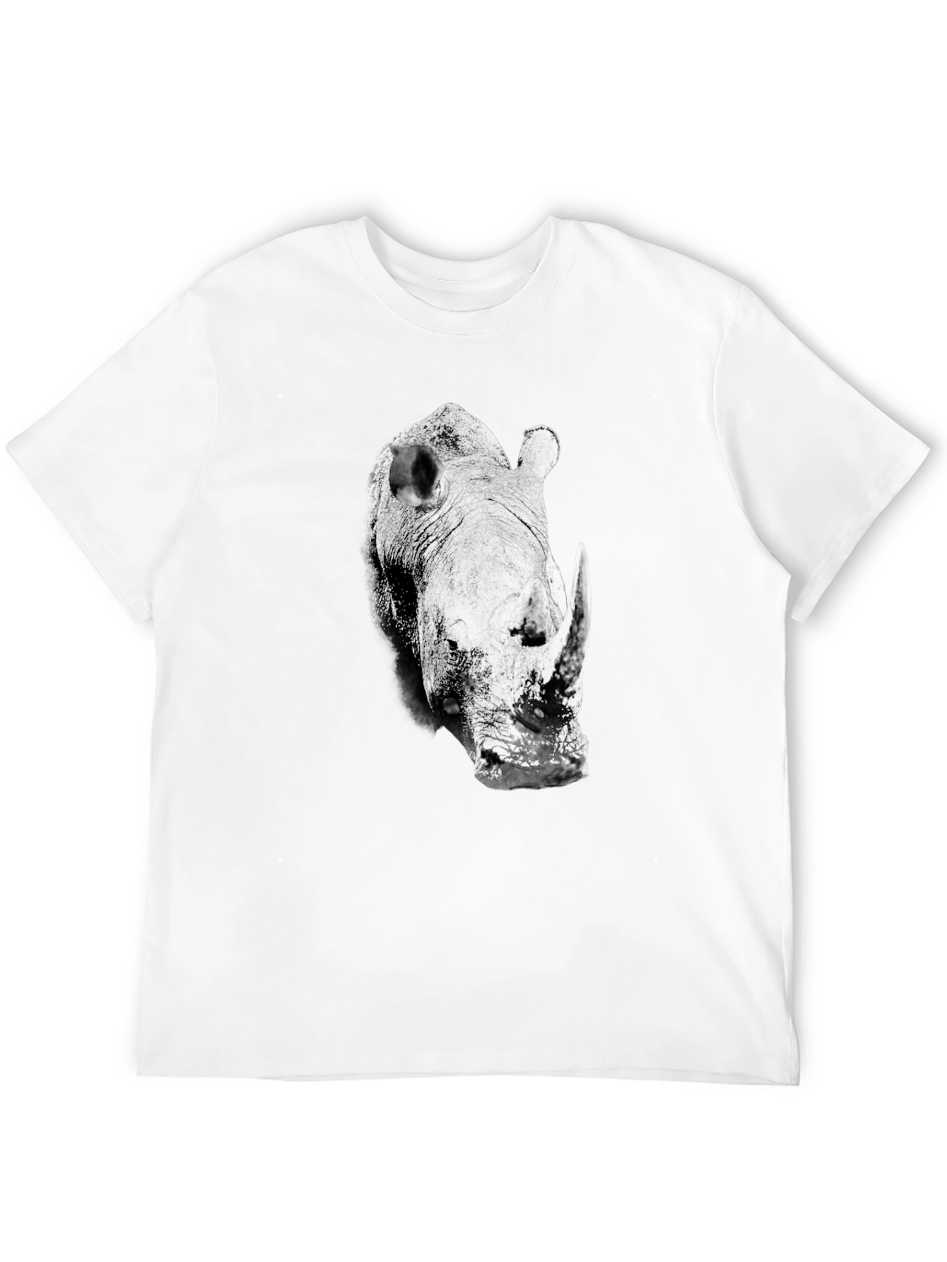 Black Rhino Graphic Tee - Unique Animal Design