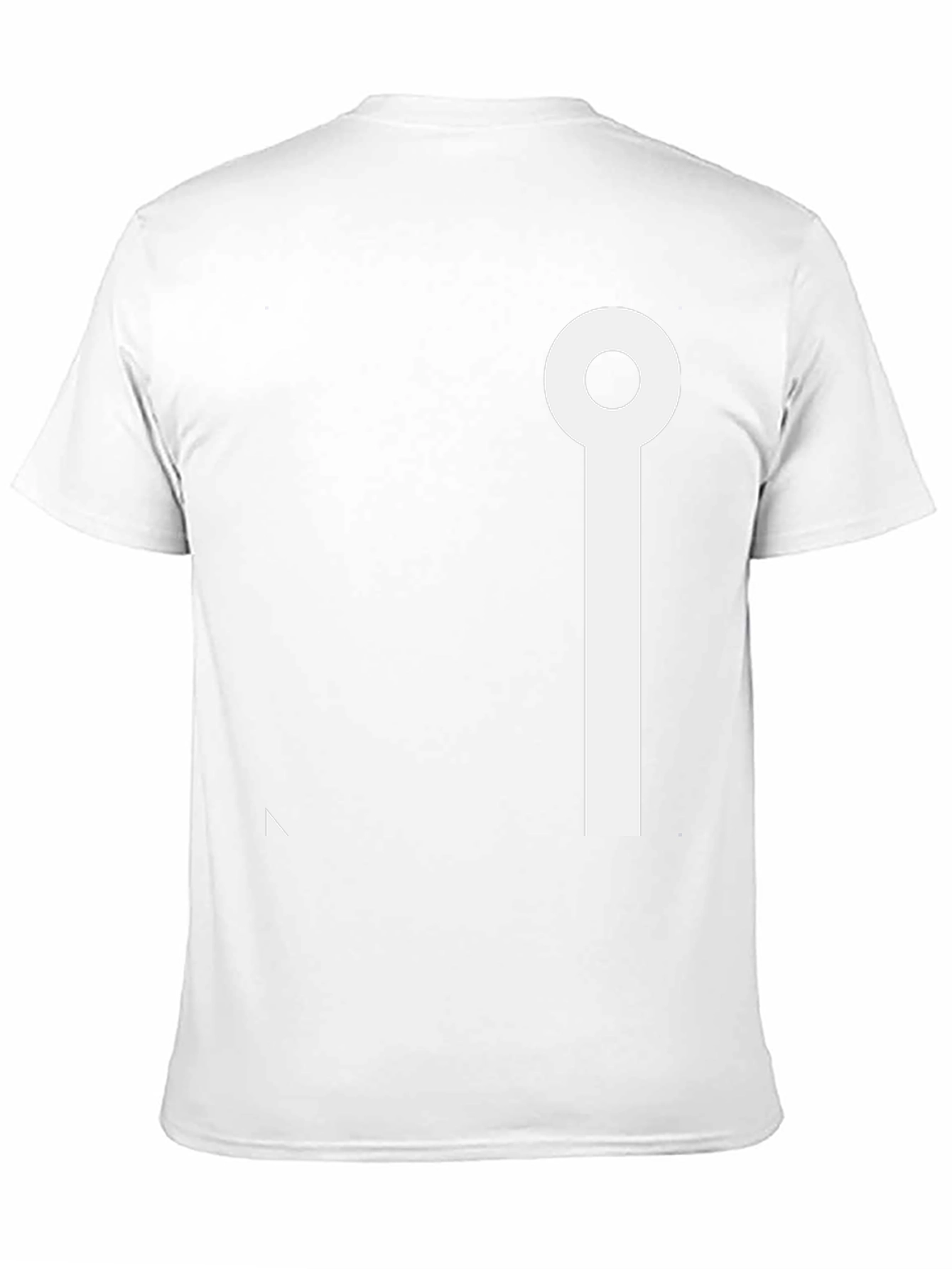 Minimalist Black T-Shirt with Abstract White Design