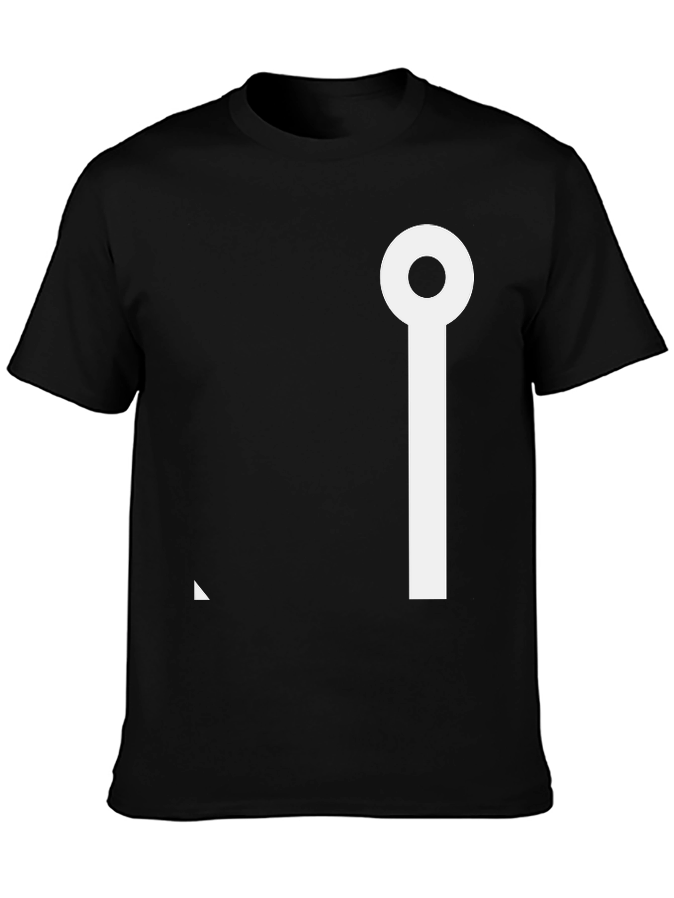 Minimalist Black T-Shirt with Abstract White Design