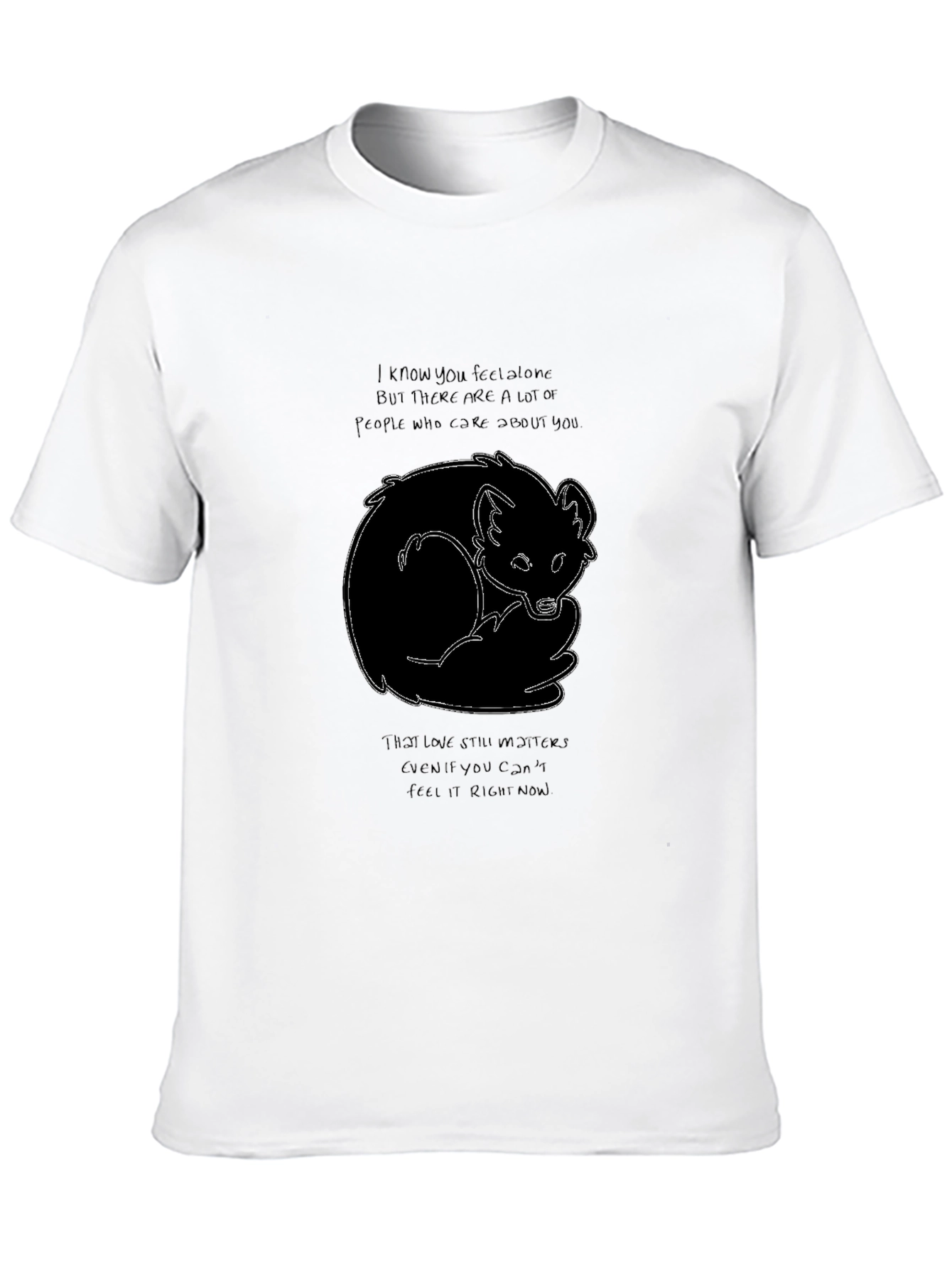Comforting Fox Graphic T-Shirt - Feel the Love!