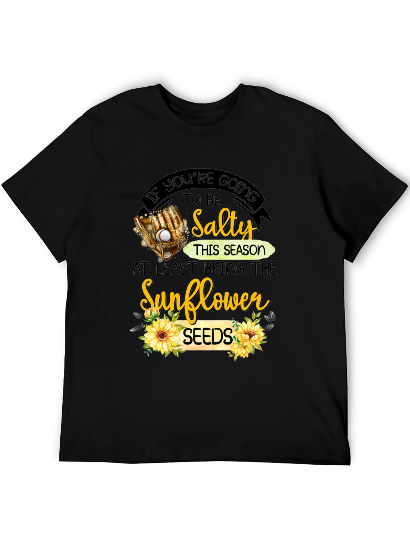 Salty Sunflower Seeds T-Shirt Baseball Tee