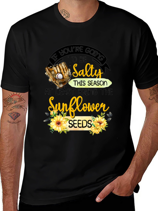 Salty Sunflower Seeds T-Shirt Baseball Tee