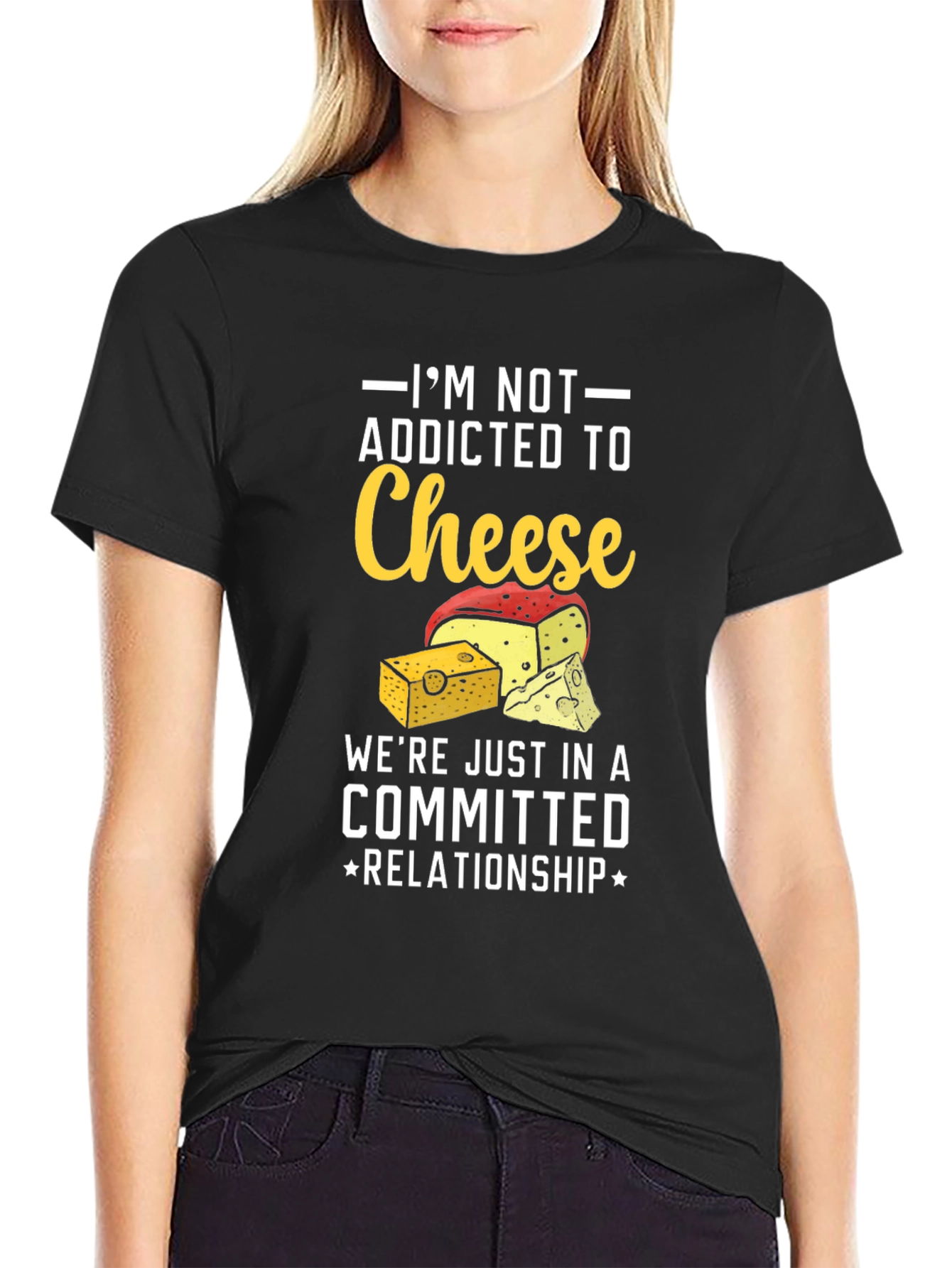 Funny Cheese Lover T-Shirt: Committed Relationship Tee