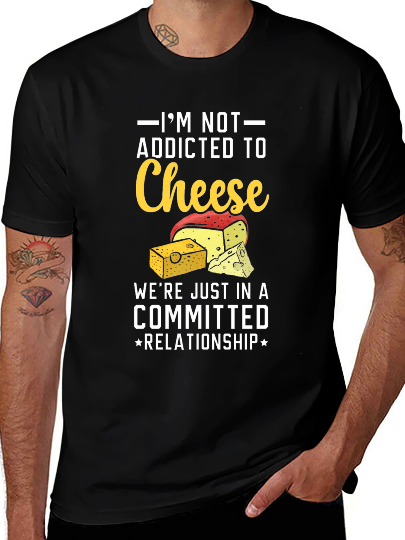 Funny Cheese Lover T-Shirt: Committed Relationship Tee