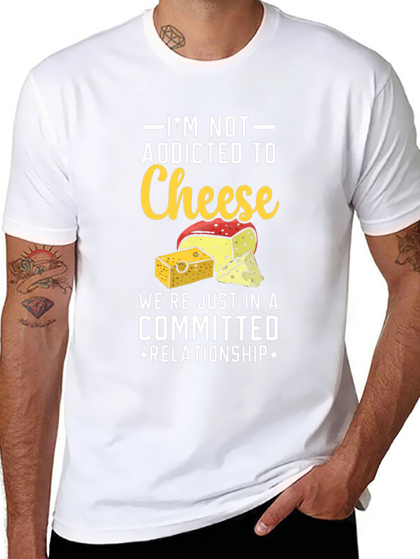 Funny Cheese Lover T-Shirt: Committed Relationship Tee