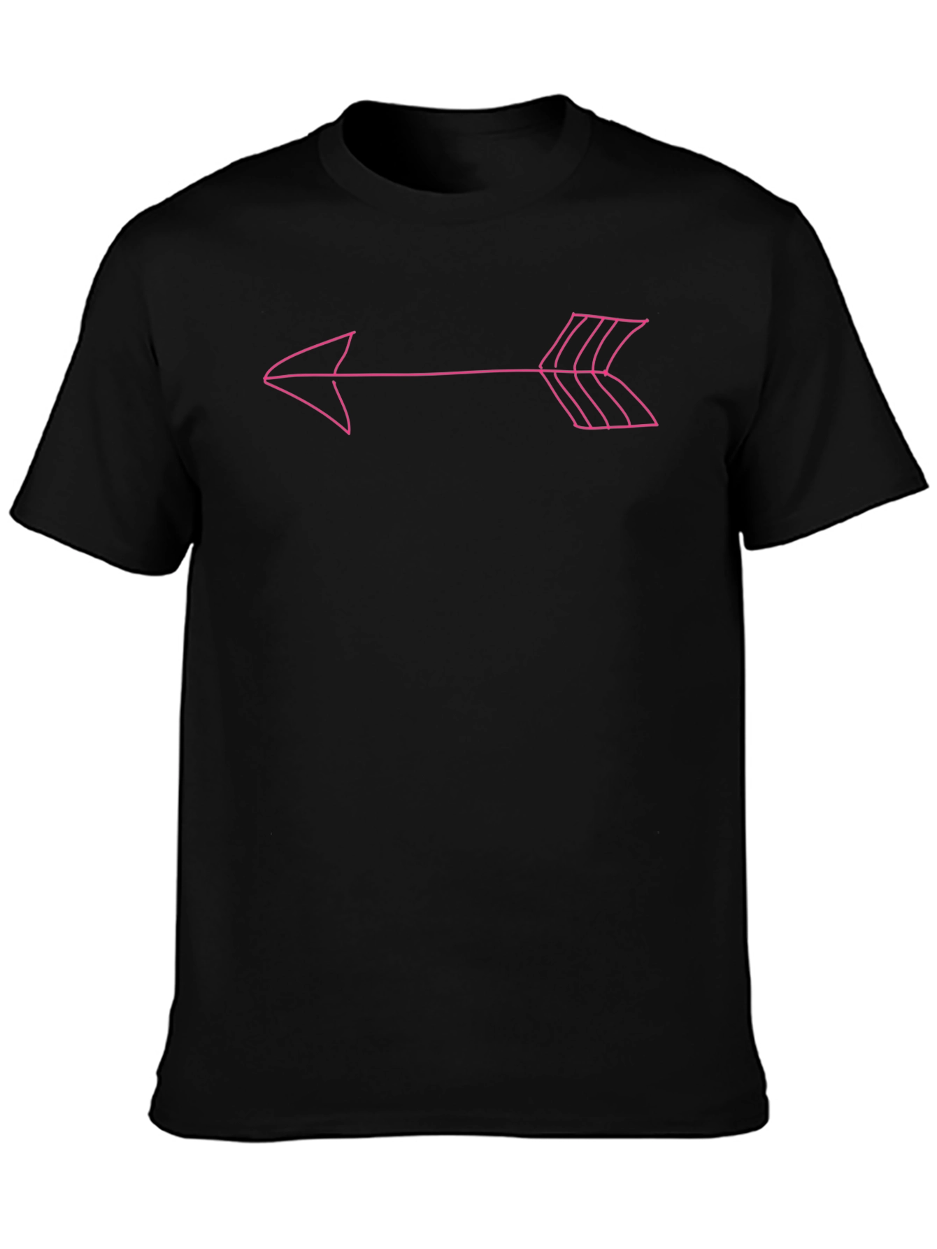 Arrow Graphic Tee - Casual Black T-Shirt