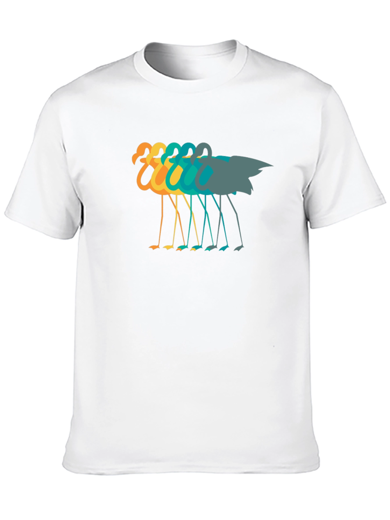 Retro Flamingo Graphic Tee - Black