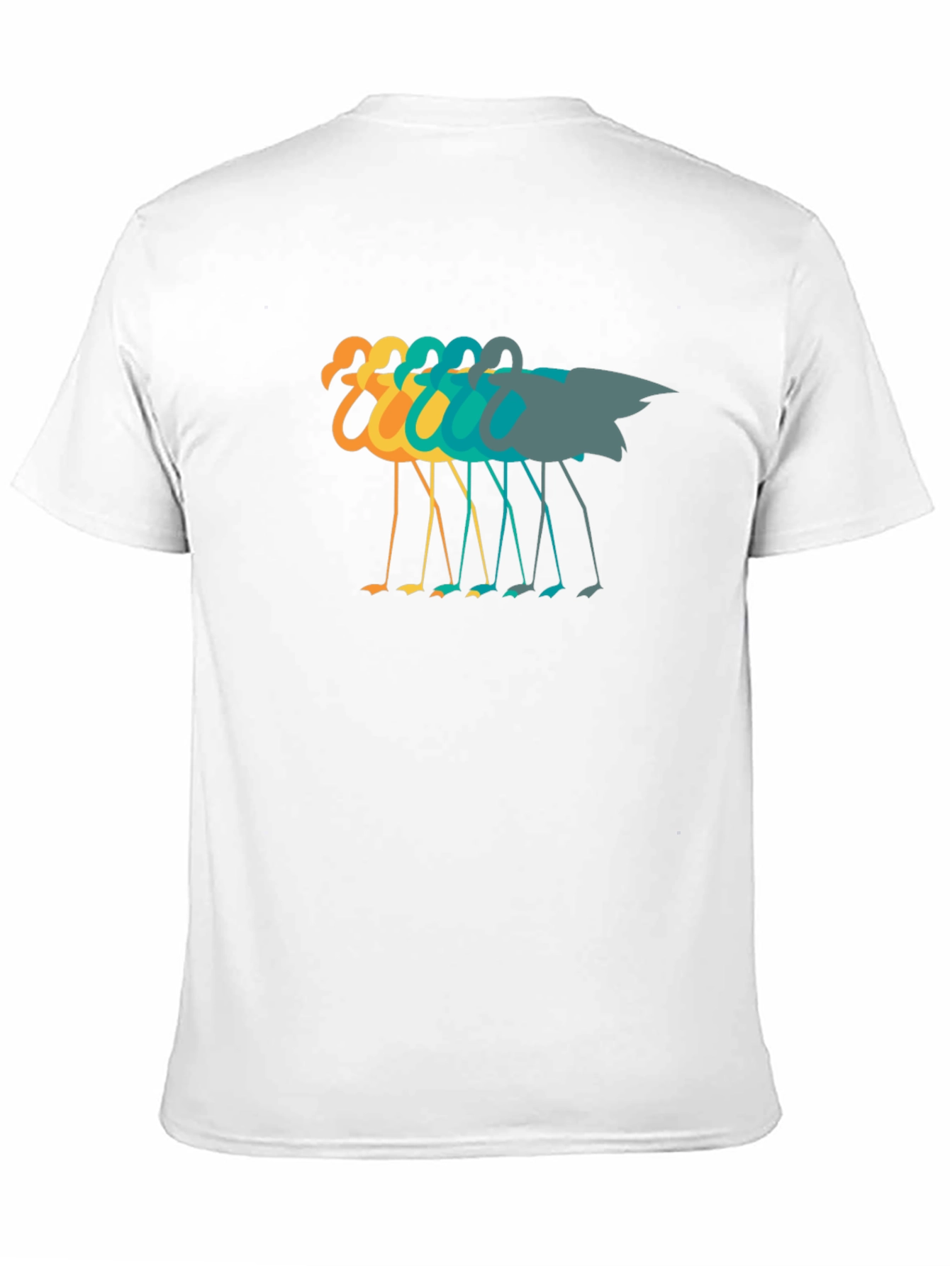 Retro Flamingo Graphic Tee - Black