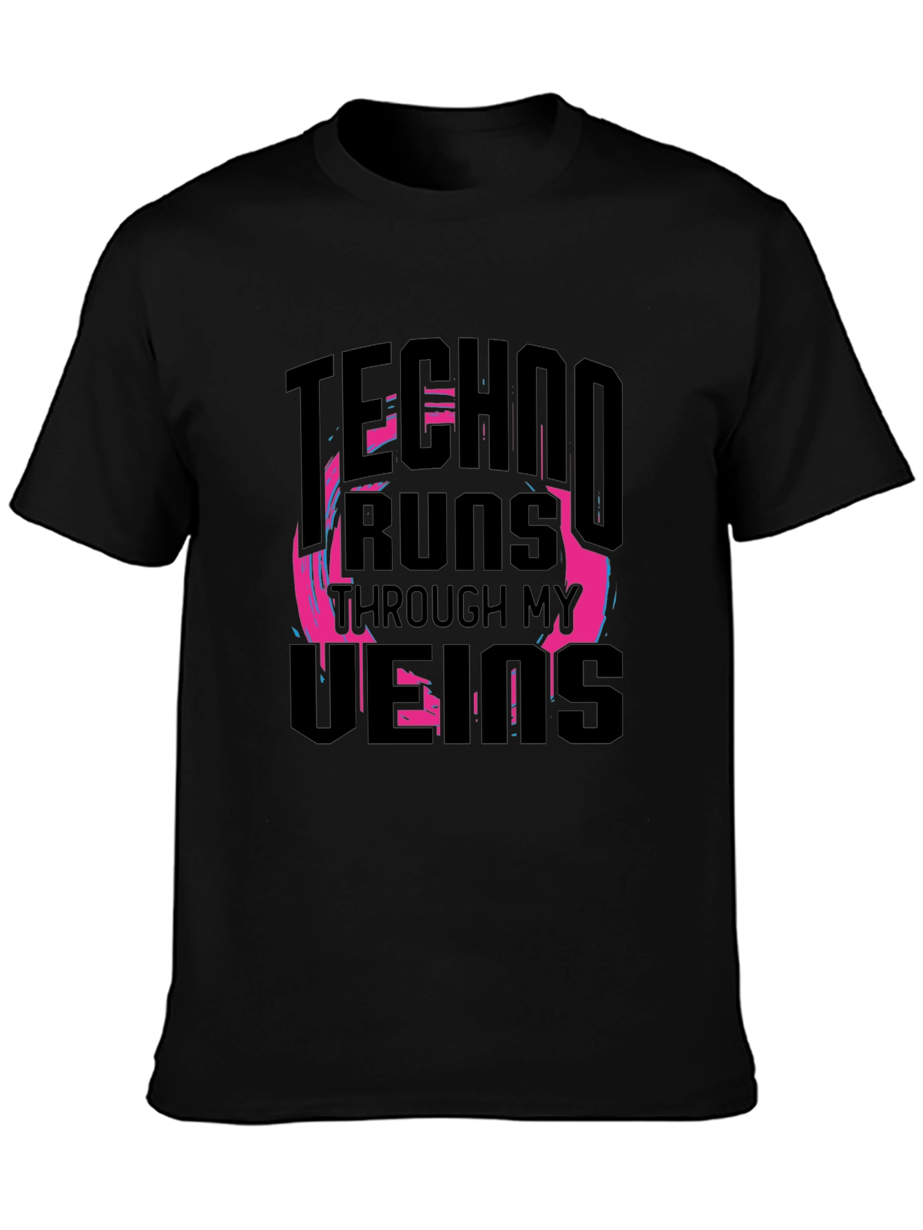 Techno Runs Through My Veins Graphic T-Shirt