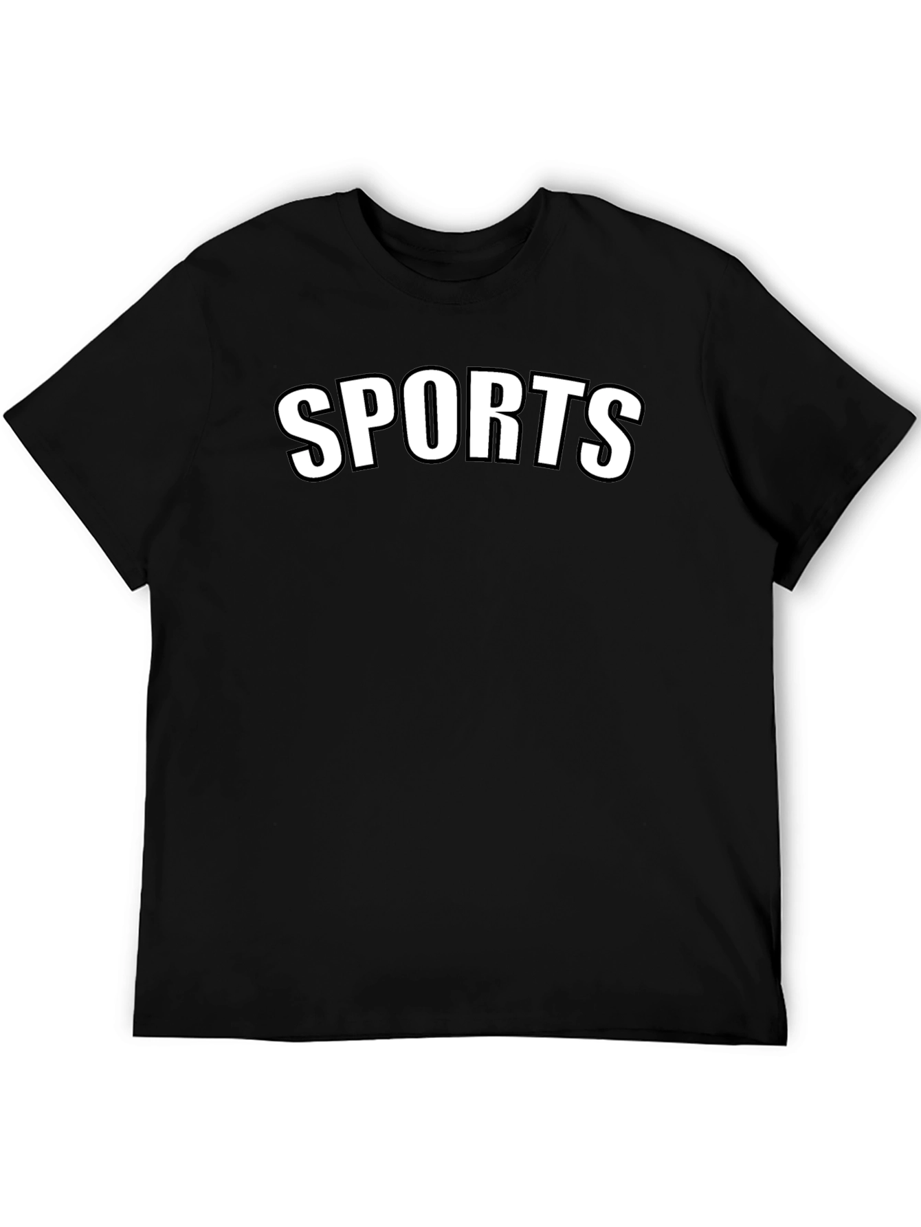 Mens Black Sports Graphic T-Shirt