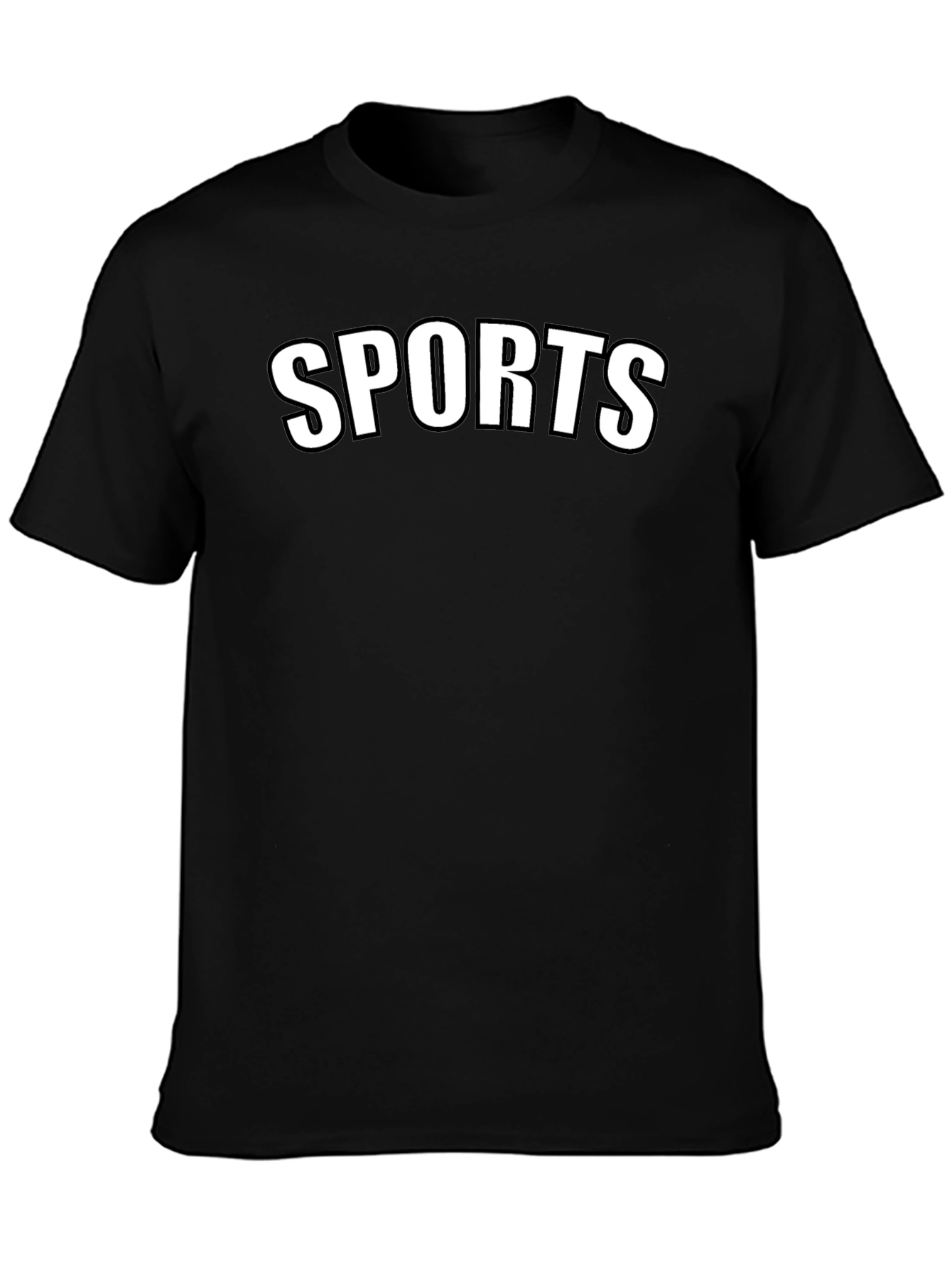 Mens Black Sports Graphic T-Shirt