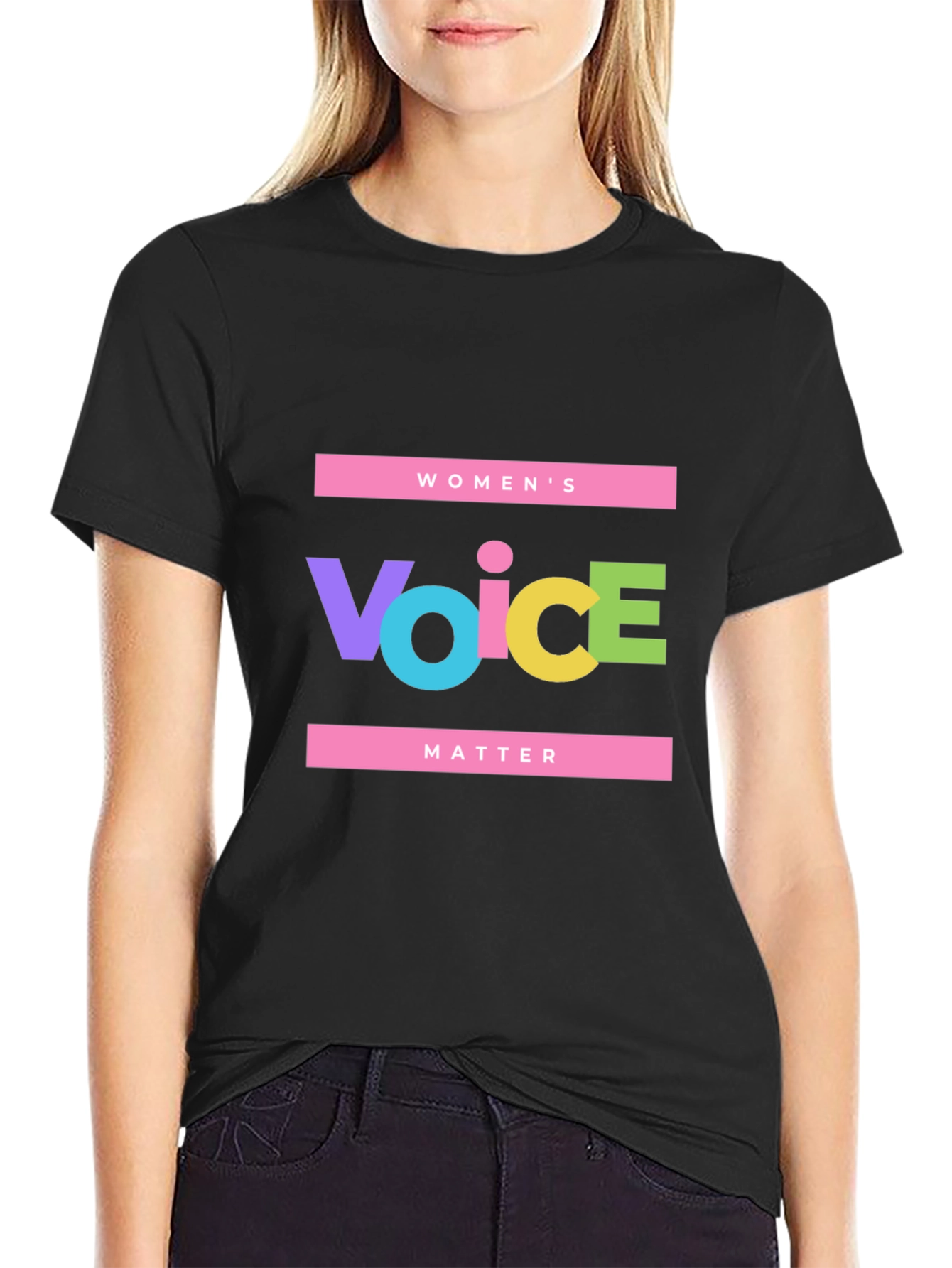 Womens Voice Matters Graphic T-Shirt
