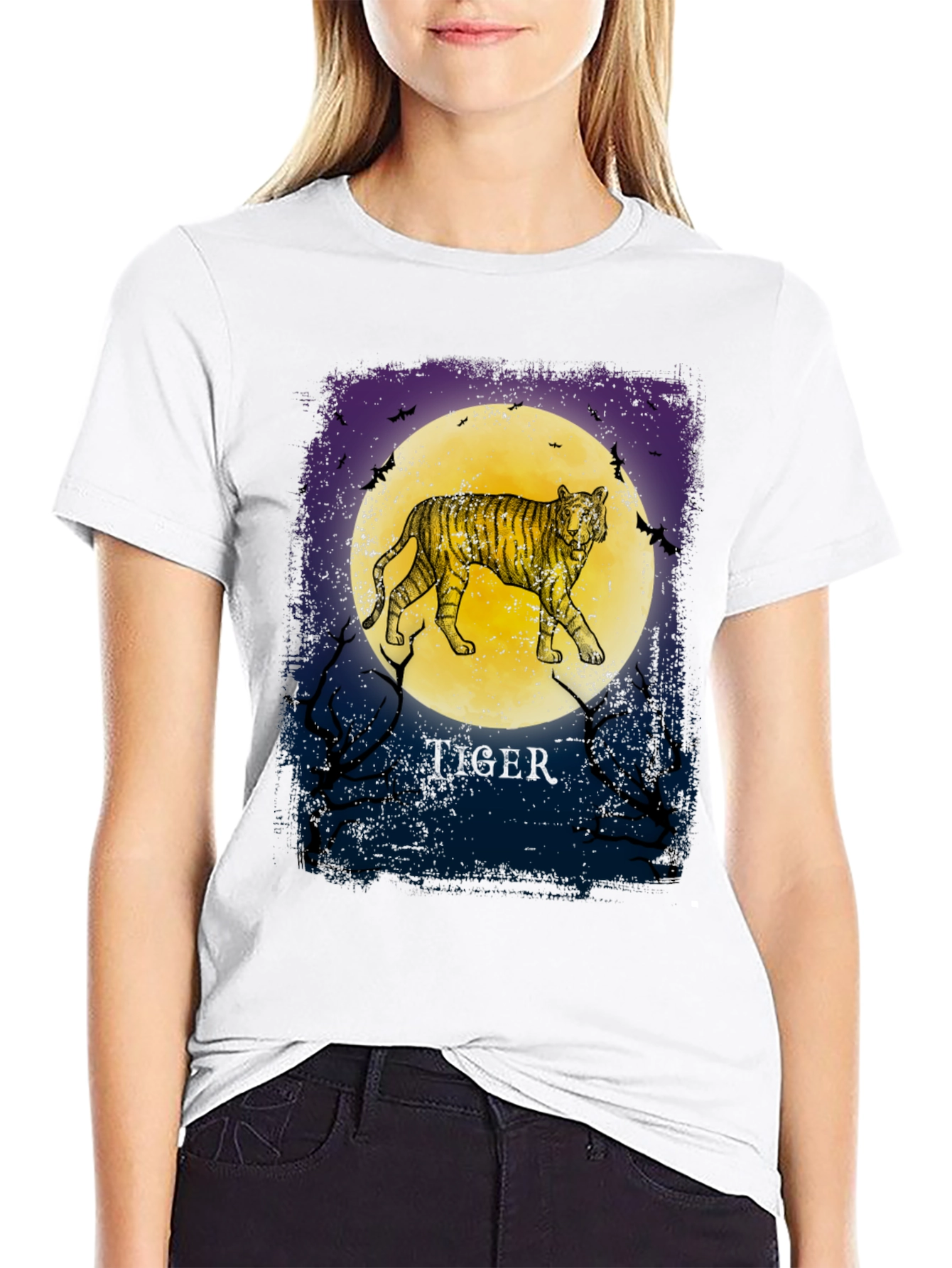Tiger Moon Graphic Tee - Stylish Mens T-Shirt
