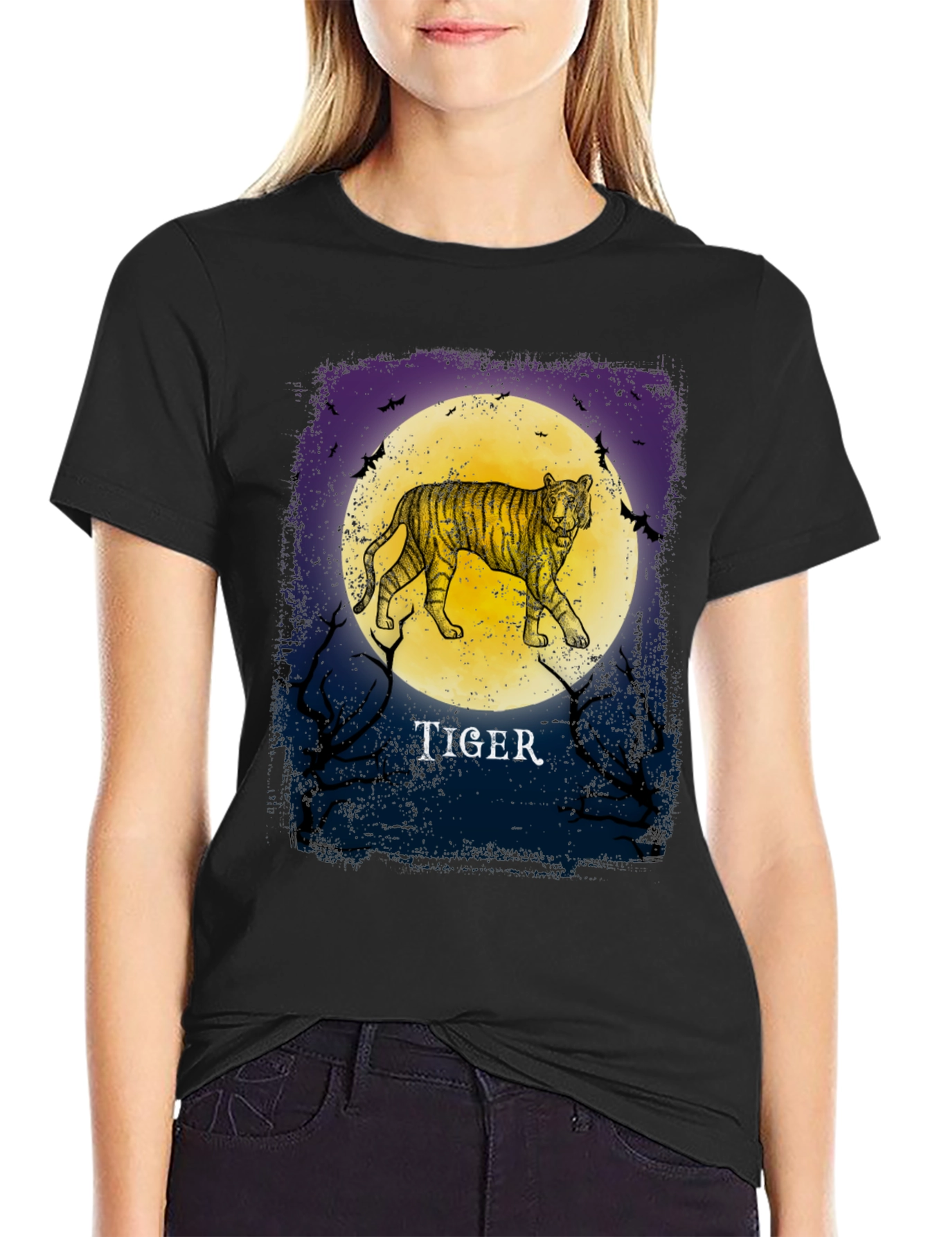 Tiger Moon Graphic Tee - Stylish Mens T-Shirt